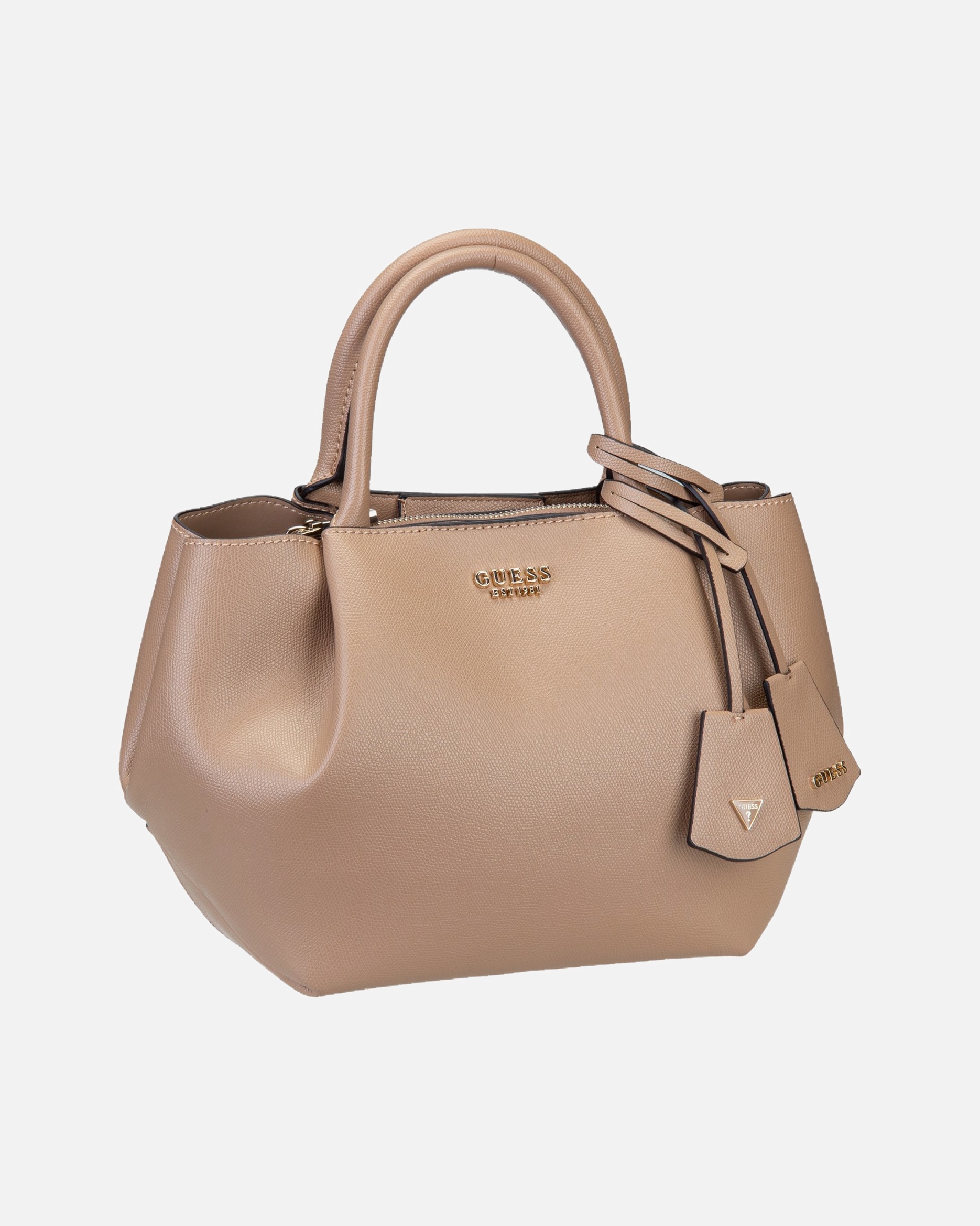 Handtasche für Weiblich GUESS Handtasche Amorette Girlfriend SAT beige