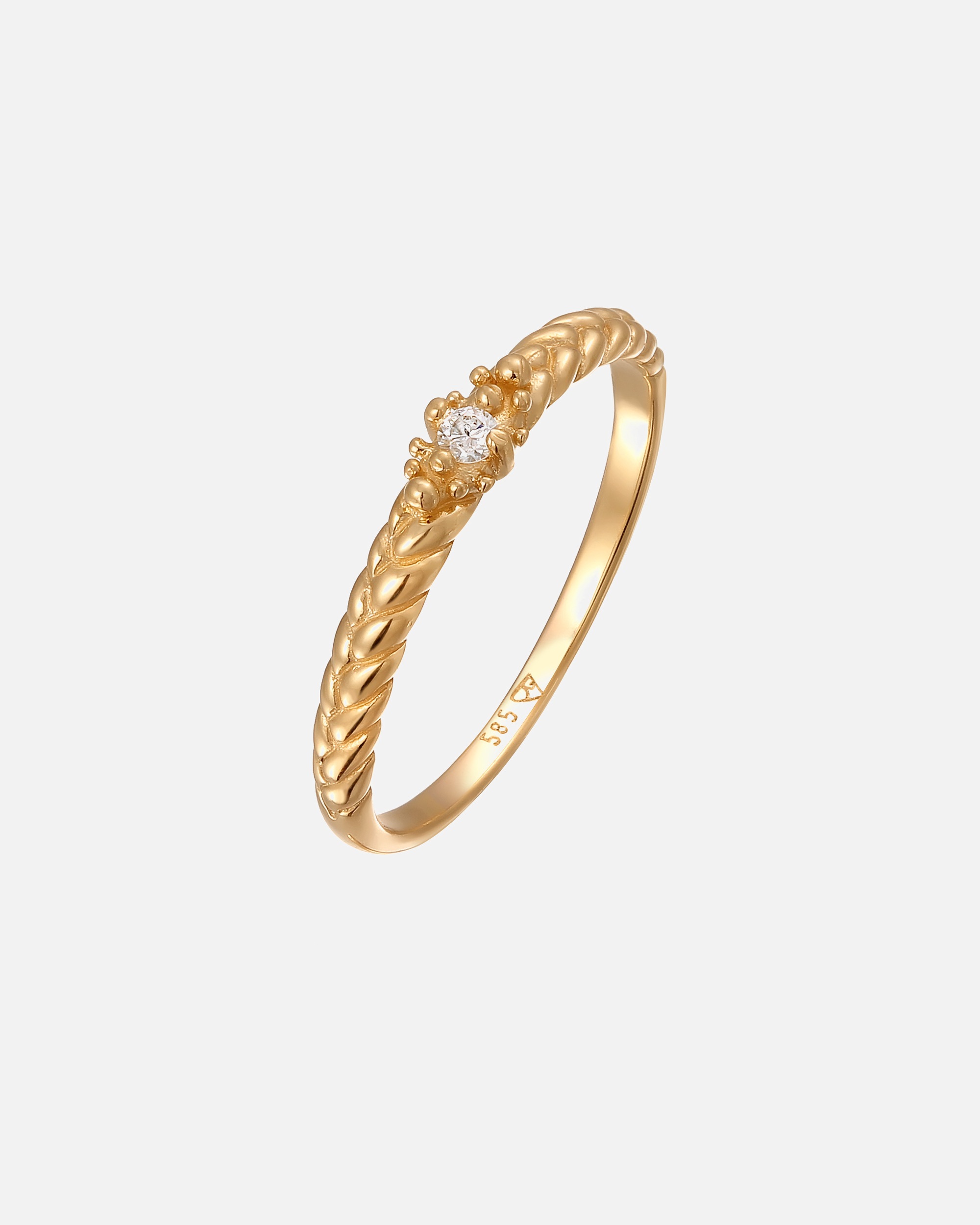 Ring für Weiblich Elli DIAMONDS Elli DIAMONDS Ring mit Diamant Weiß (0.006 ct) 585 Gelbgold 1 Stück