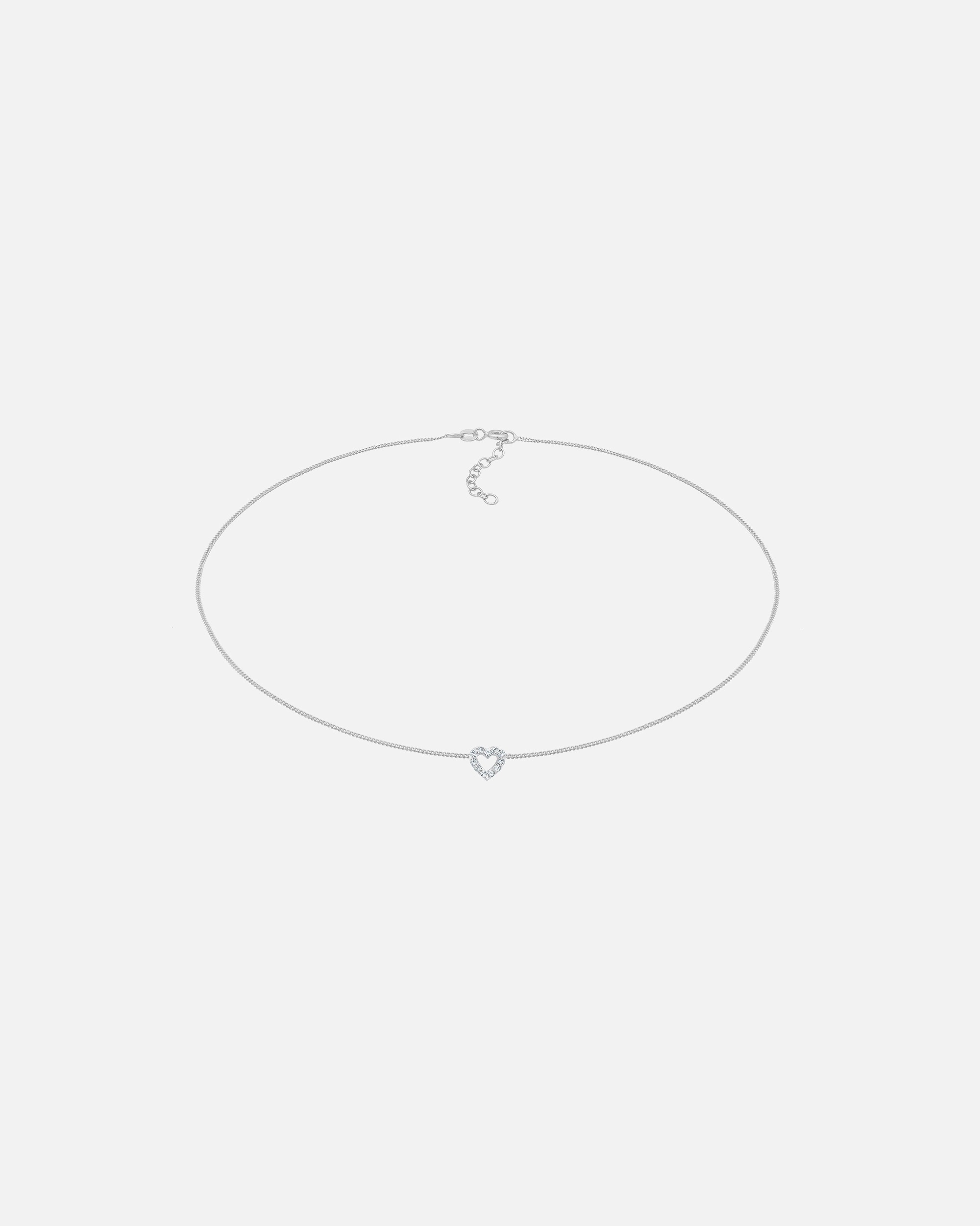 Halskette für Weiblich Elli Choker Herz 925 Silber, mit Kristallen von Swarovski® 1 Stück