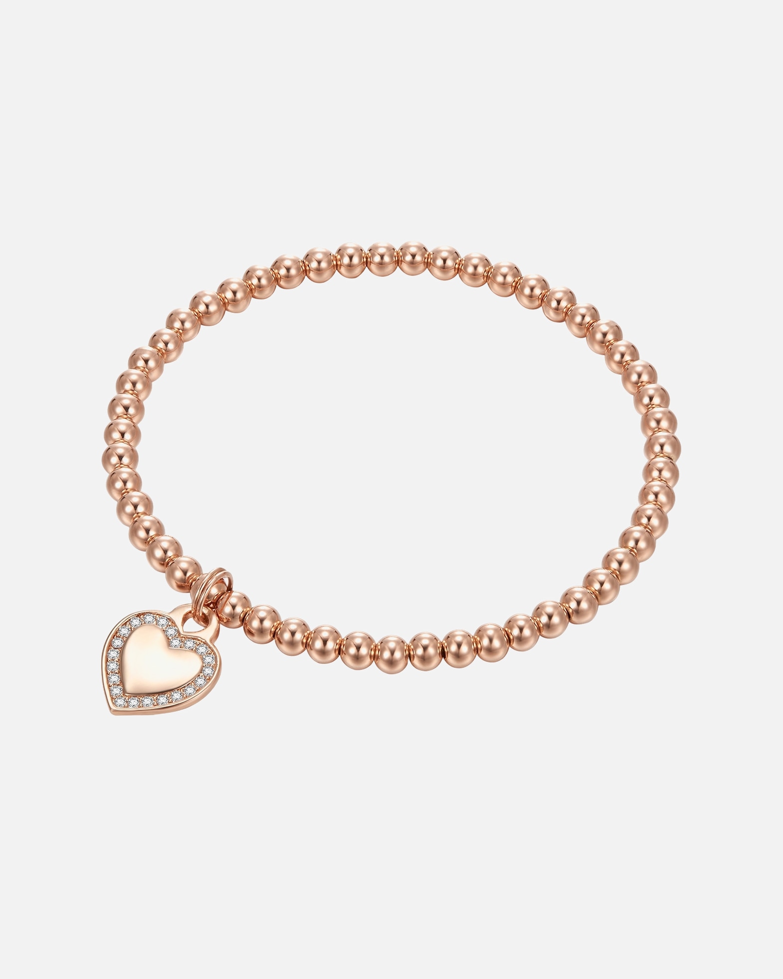 Armband für Weiblich Lulu & Jane Armband Herz Messing Zirkonia in Roségold 1 Stück