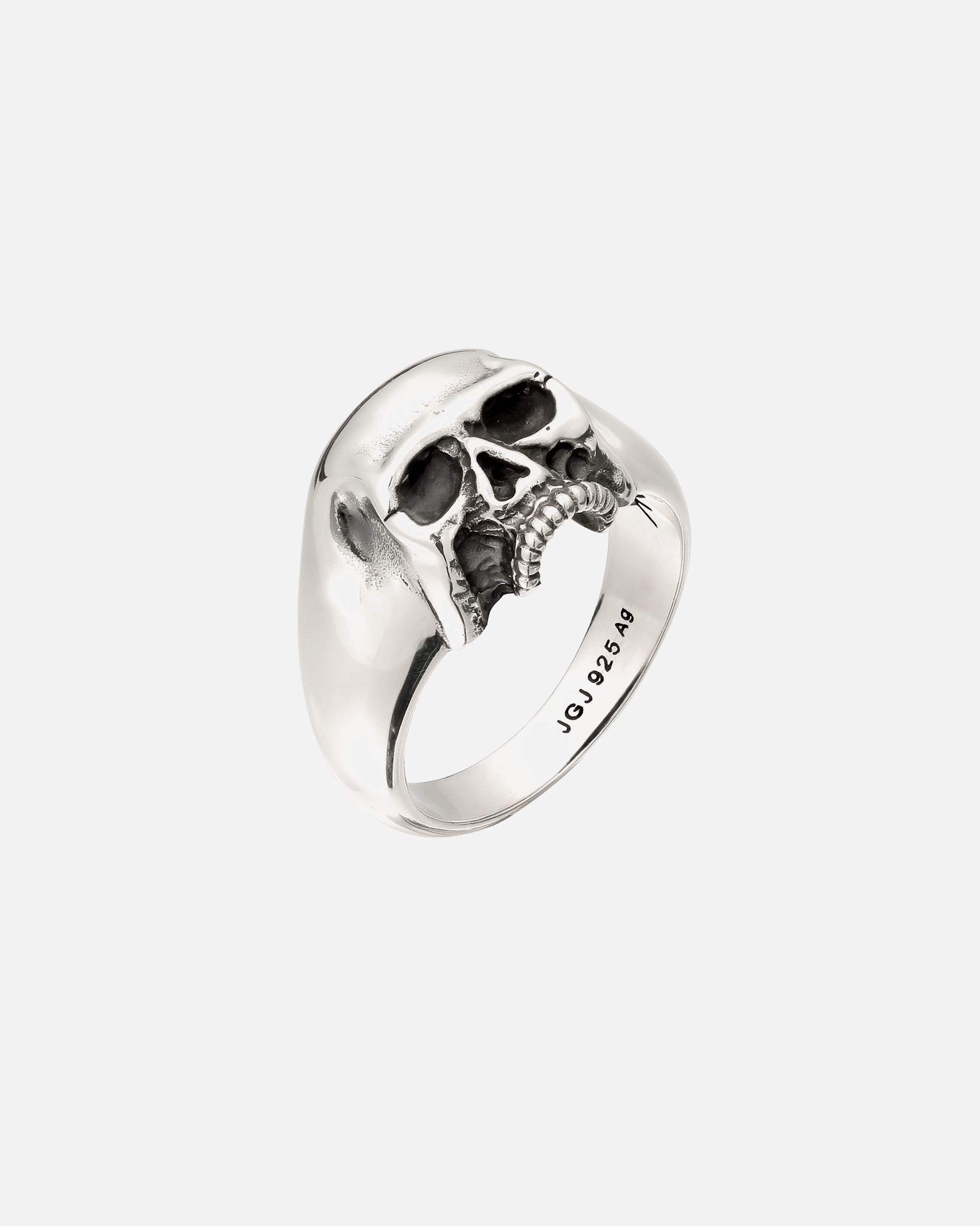 Ring für Männlich KUZZOI Siegelring Totenkopf 925 Sterling Silber 62