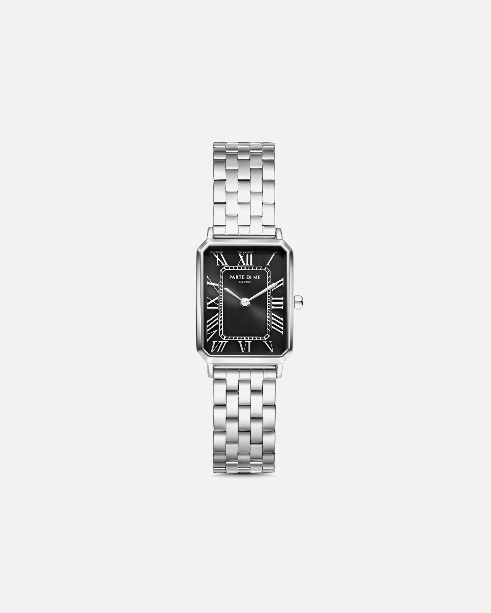 Uhr für Weiblich Parte Di Me Parte di Me Orologio rectangular ladies watch silver coloured and black PDM09025 Silber