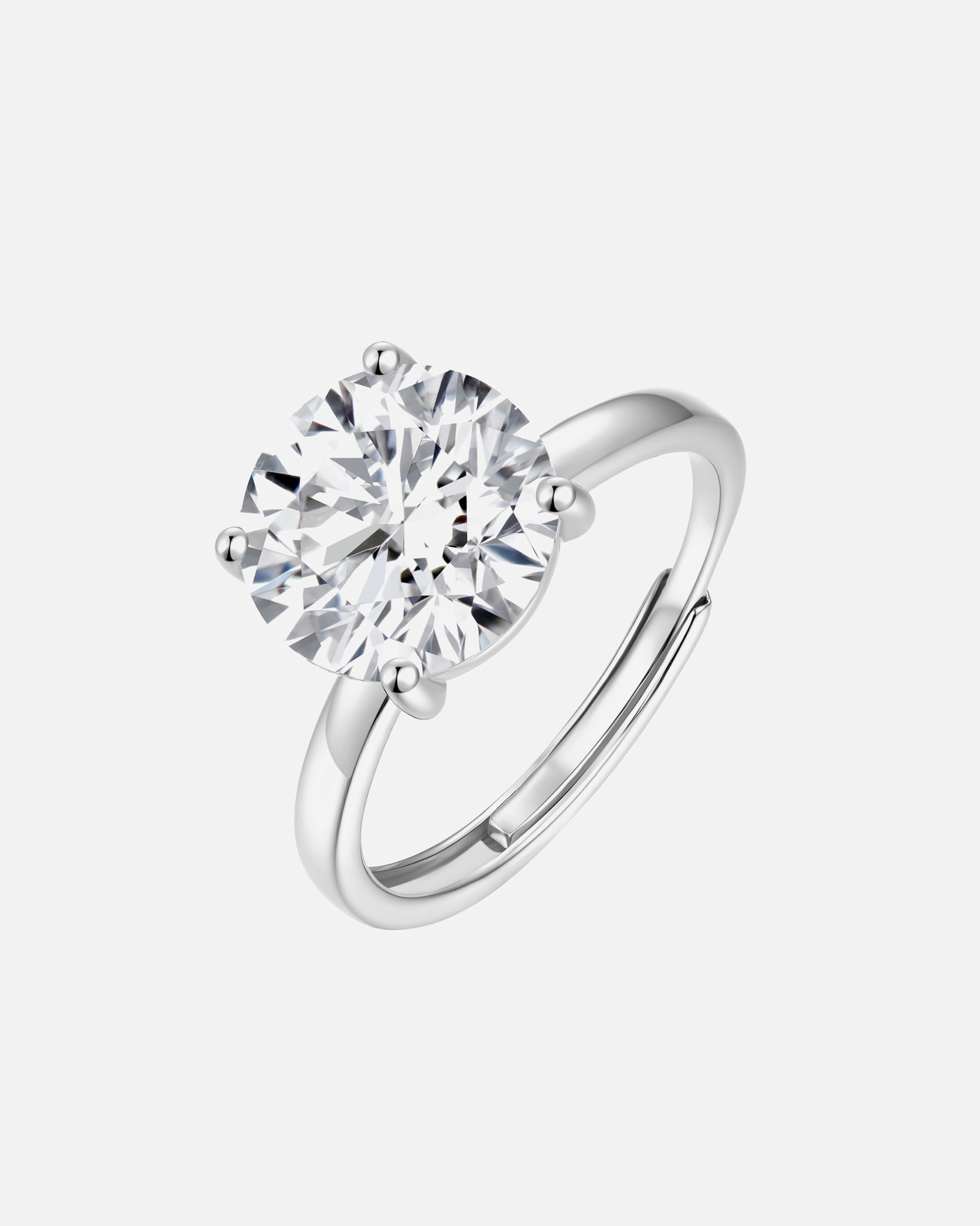 Ring für Weiblich Lulu & Jane Ring aus Messing in Silber mit Zirkonia 56