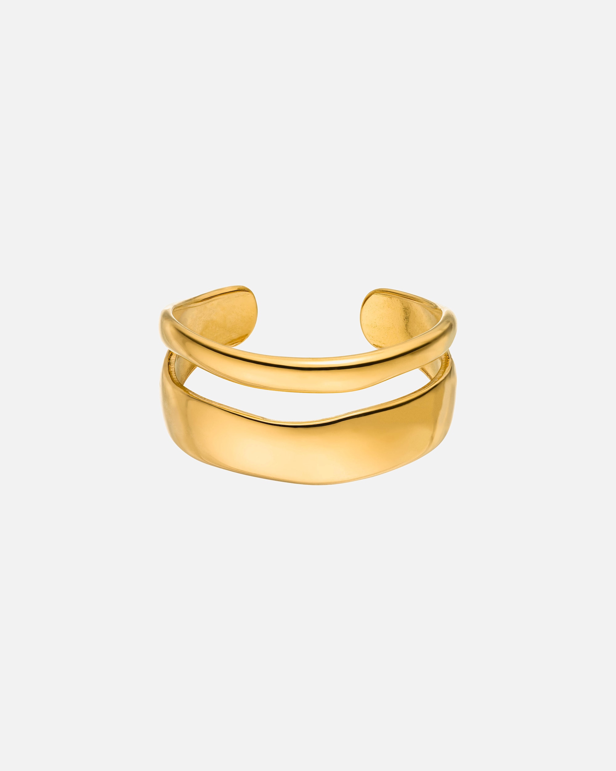 Ring für Weiblich Purelei Twin Tides Ring 100% Edelstahl Gold