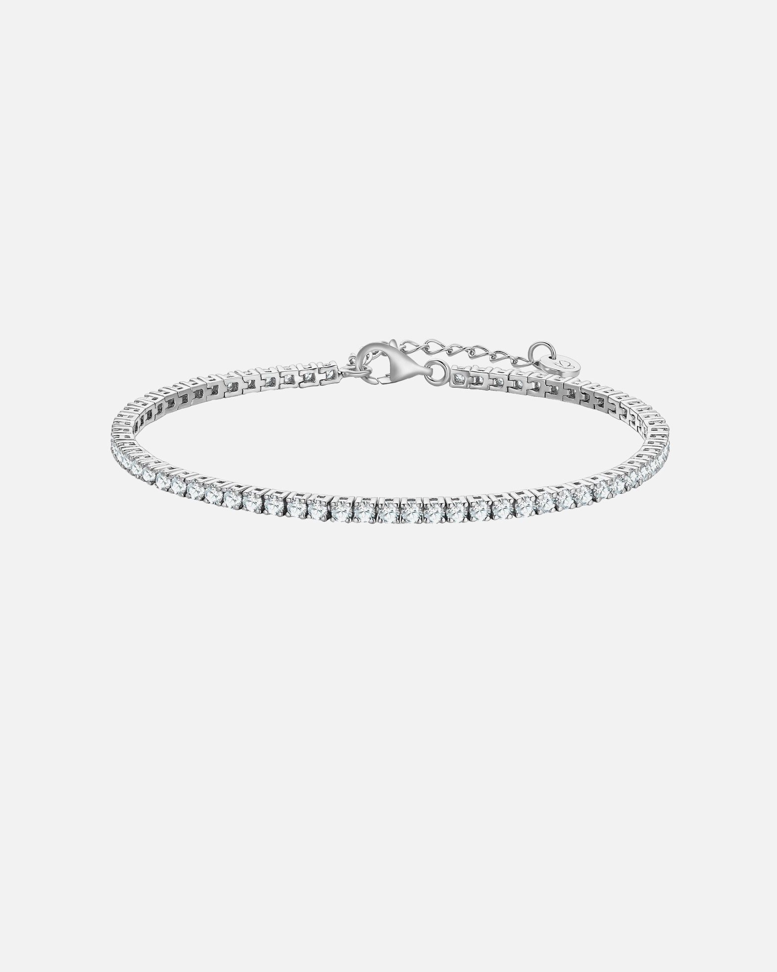 Armband für Weiblich Armband aus Sterling Silber in silber mit Zirkonia 17,0 cm Basislänge + 3,0 cm Verlängerung