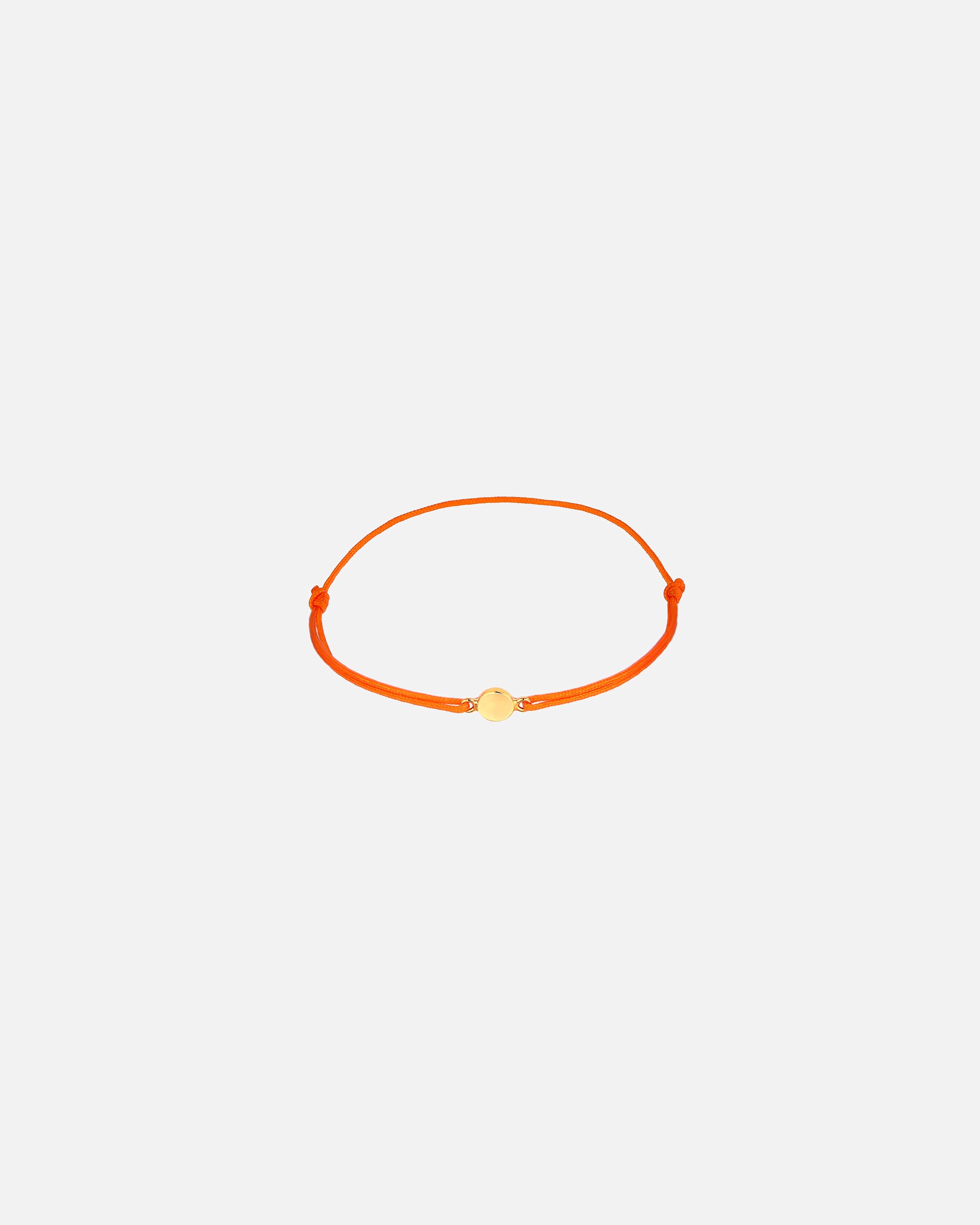 Armband für Weiblich Elli Nylon mit Plättchen 925 Sterling Silber vergoldet Orange