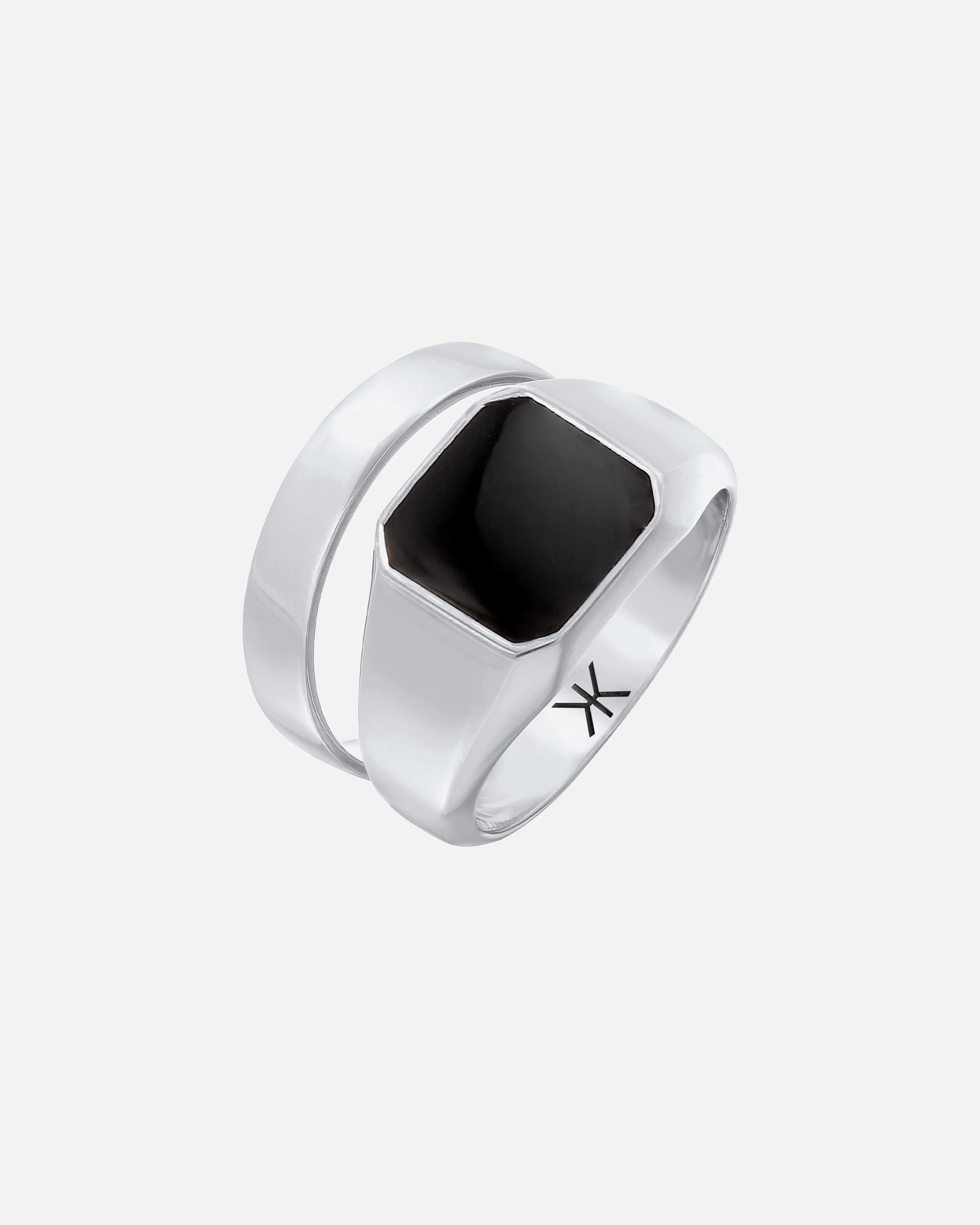 Ring für Männlich KUZZOI Siegelring Bandring Set 925 Silber 62