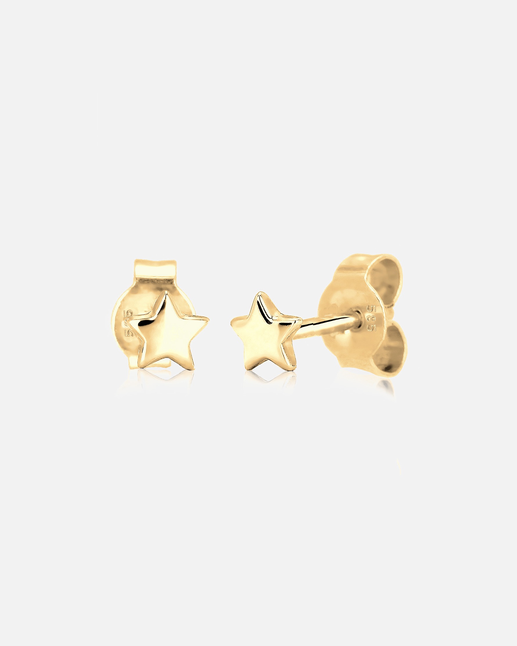 Ohrringe für Weiblich Elli PREMIUM Sterne Stern Astro Trend Star 585 Gelbgold 1 Stück