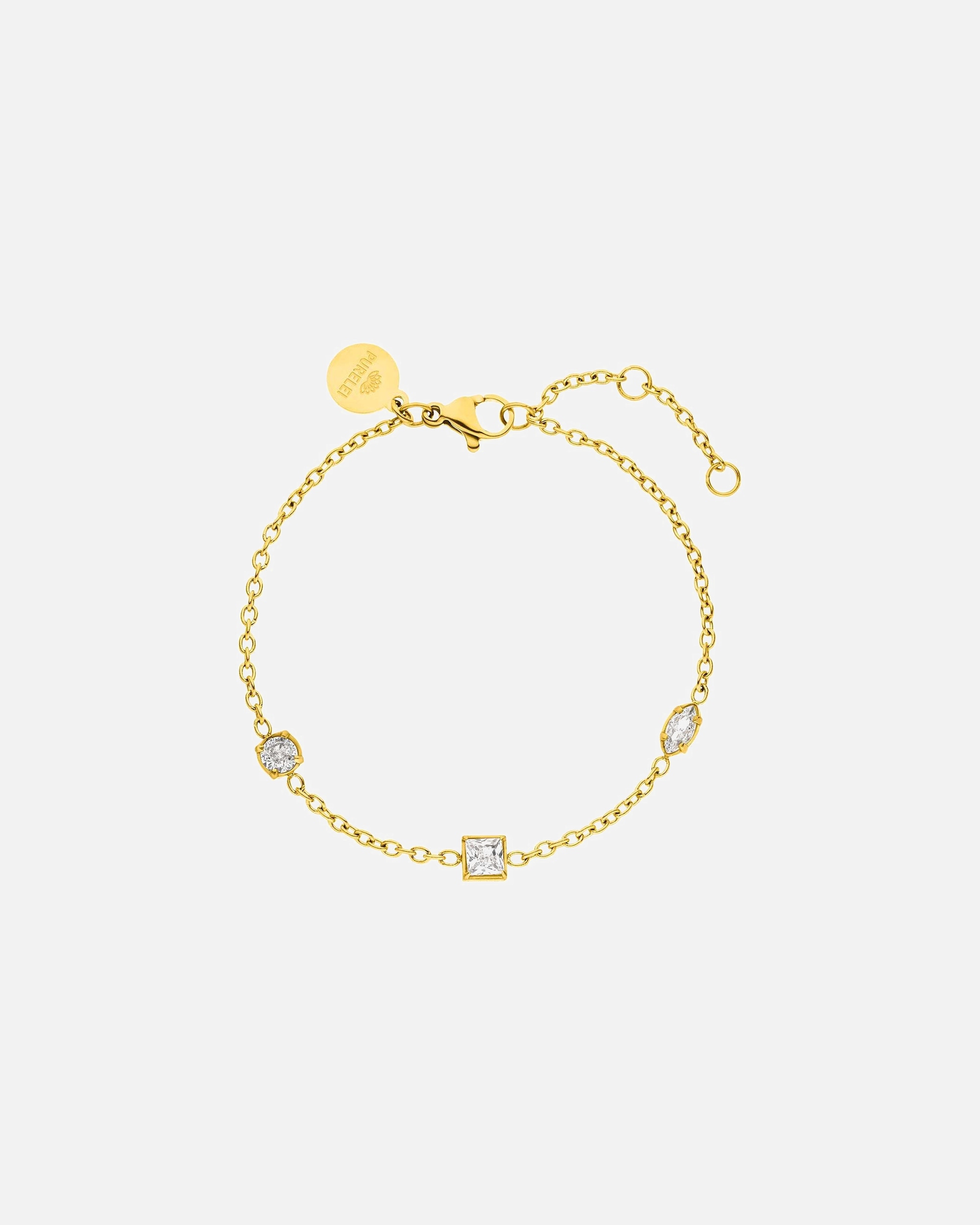 Armband für Unisex Purelei Charming Armband 100% Edelstahl 16–19 cm