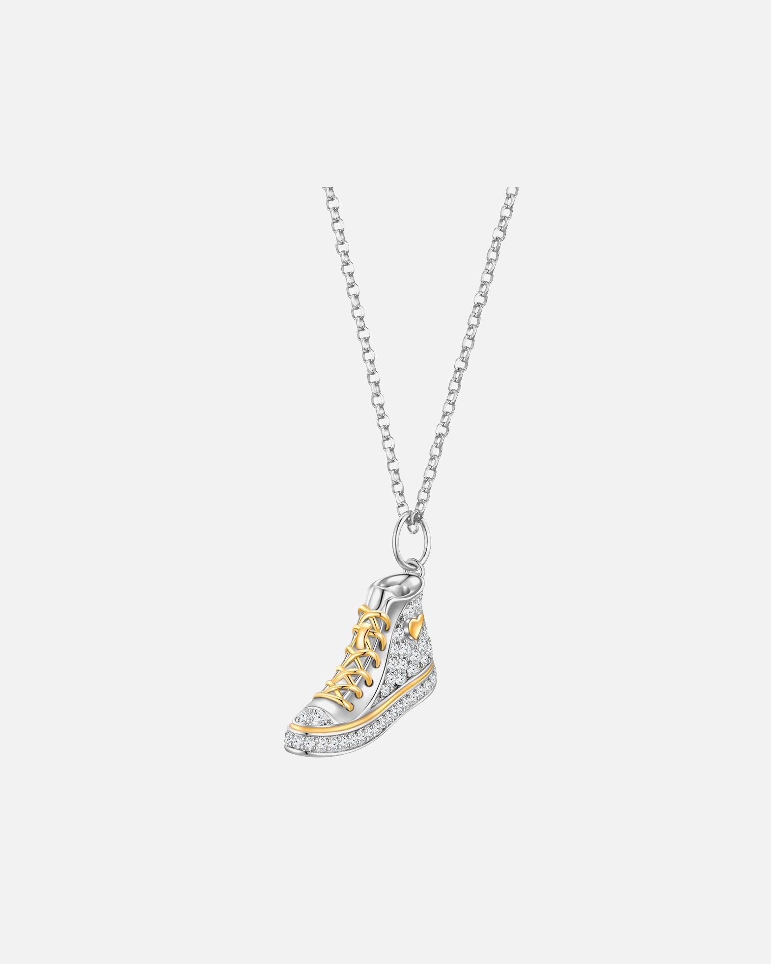 Halskette für Weiblich Glanzstücke München Halskette Sneaker Sterling Silber Zirkonia in Silber/Gelbgold 1 Stück