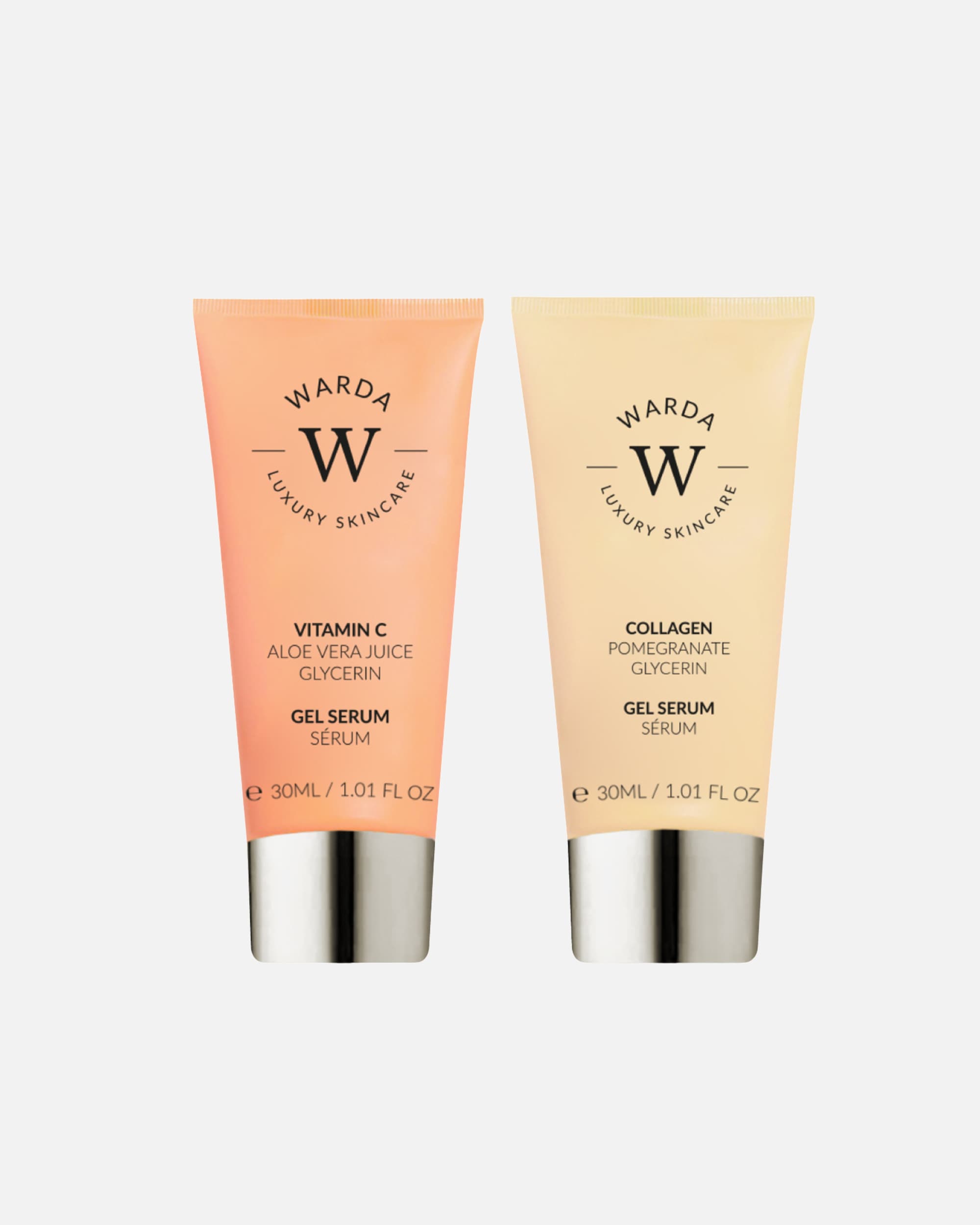 Gesichtspflegeset für Weiblich WARDA LUXURY SKINCARE Glow & Lift Duo Vitamin C Gelserum + Kollagen Gelserum 1 Stück