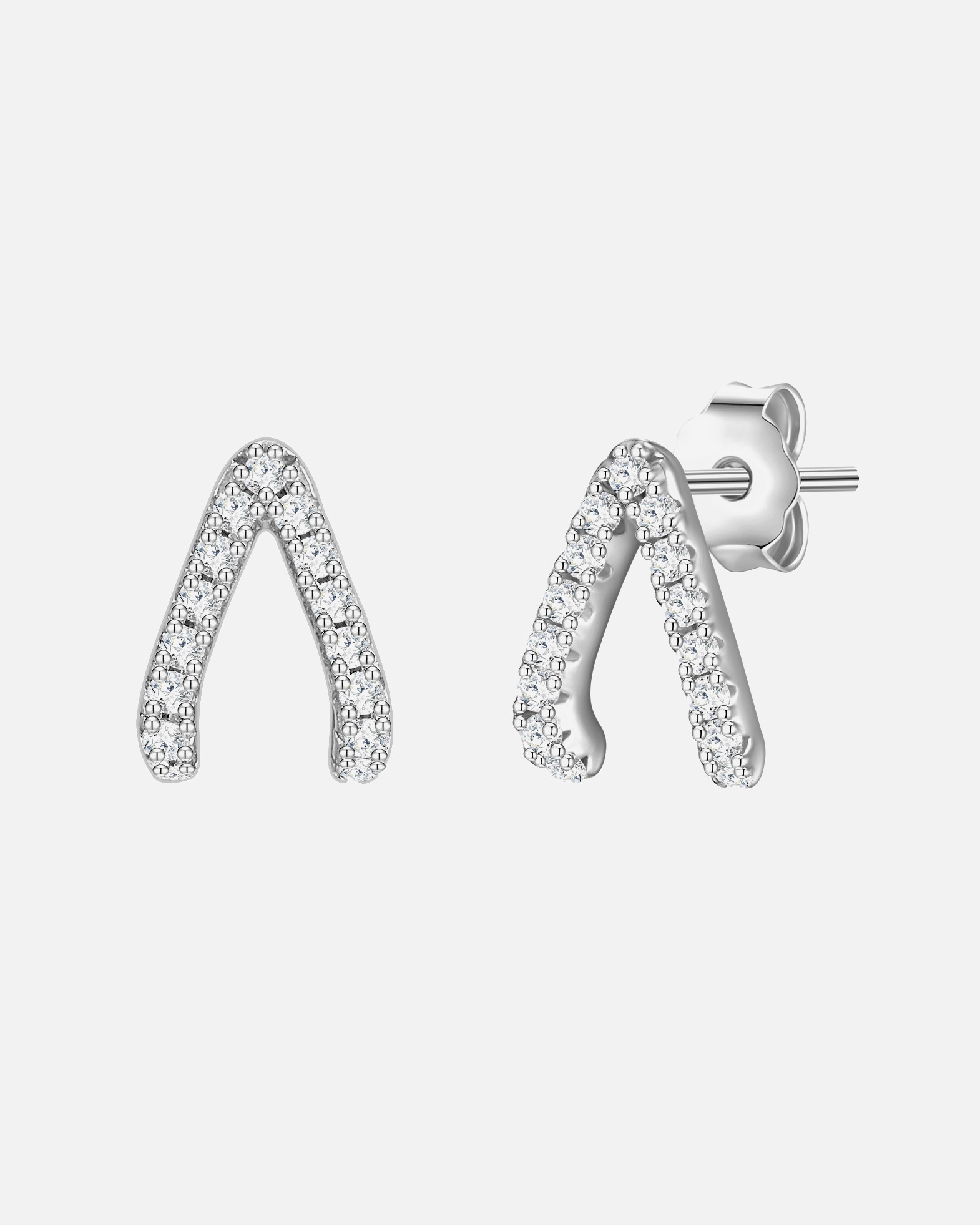 Ohrringe für Weiblich Glanzstücke München Ohrstecker Sterling Silber Zirkonia in Silber 1 Stück