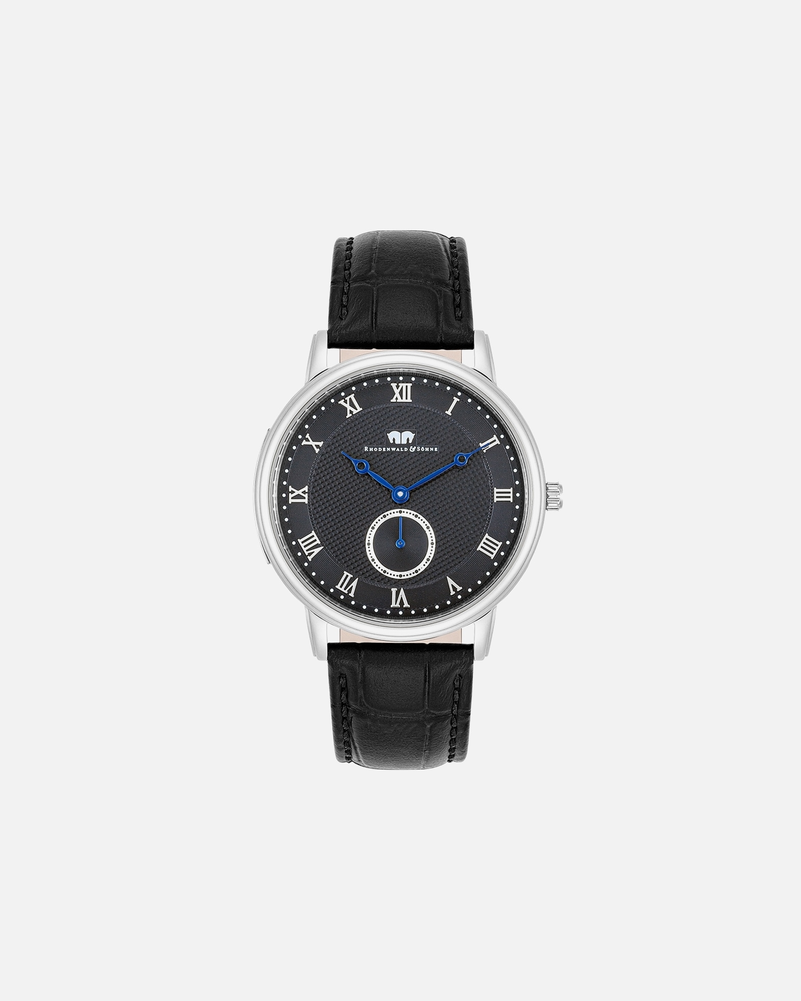 Uhr für Männlich Armband-Uhr Moonlight aus Echtleder in schwarz 1 Stück