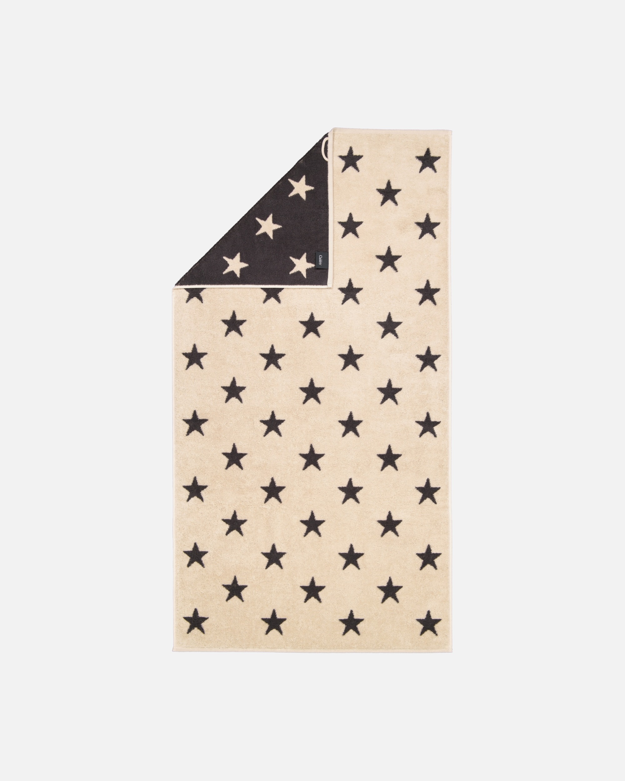 Handtuch für Unisex Cawö Cawö Handtücher NEW STARS Sterne groß 6260 beige/basalt - 37 Duschtuch 70x140 cm