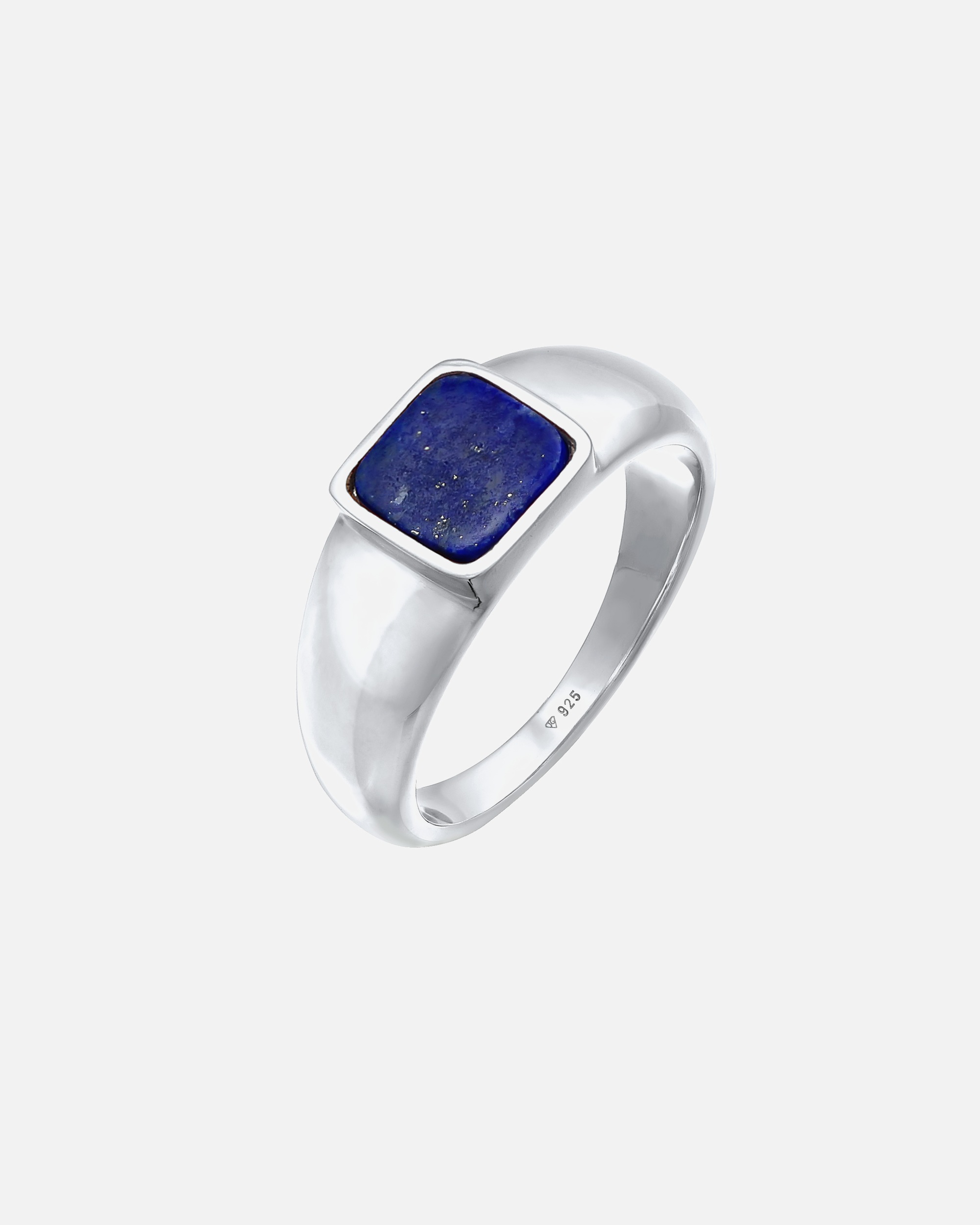 Ring für Männlich KUZZOI Herren Siegelring Sodalith Quadrat Basic 925 Silber 60