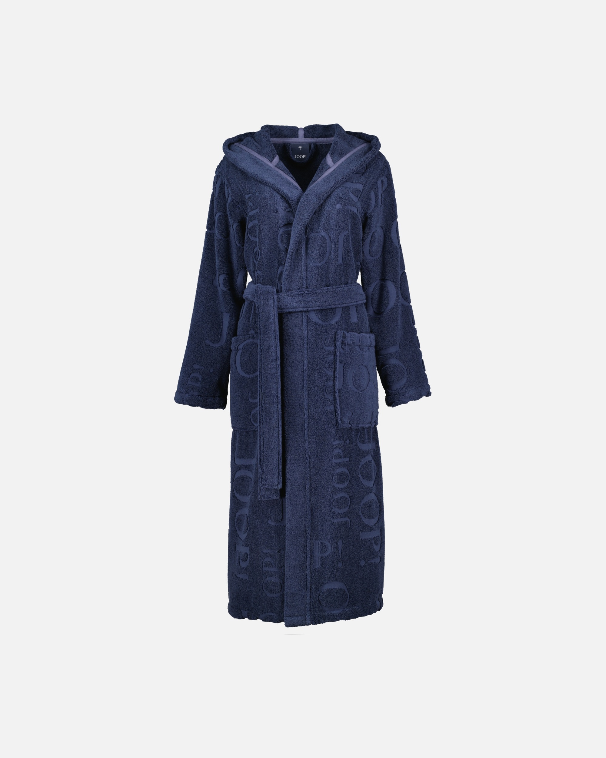 Bademantel für Unisex JOOP! JOOP! Bademäntel Damen Kapuze 1663 blau - 175 1 Stück