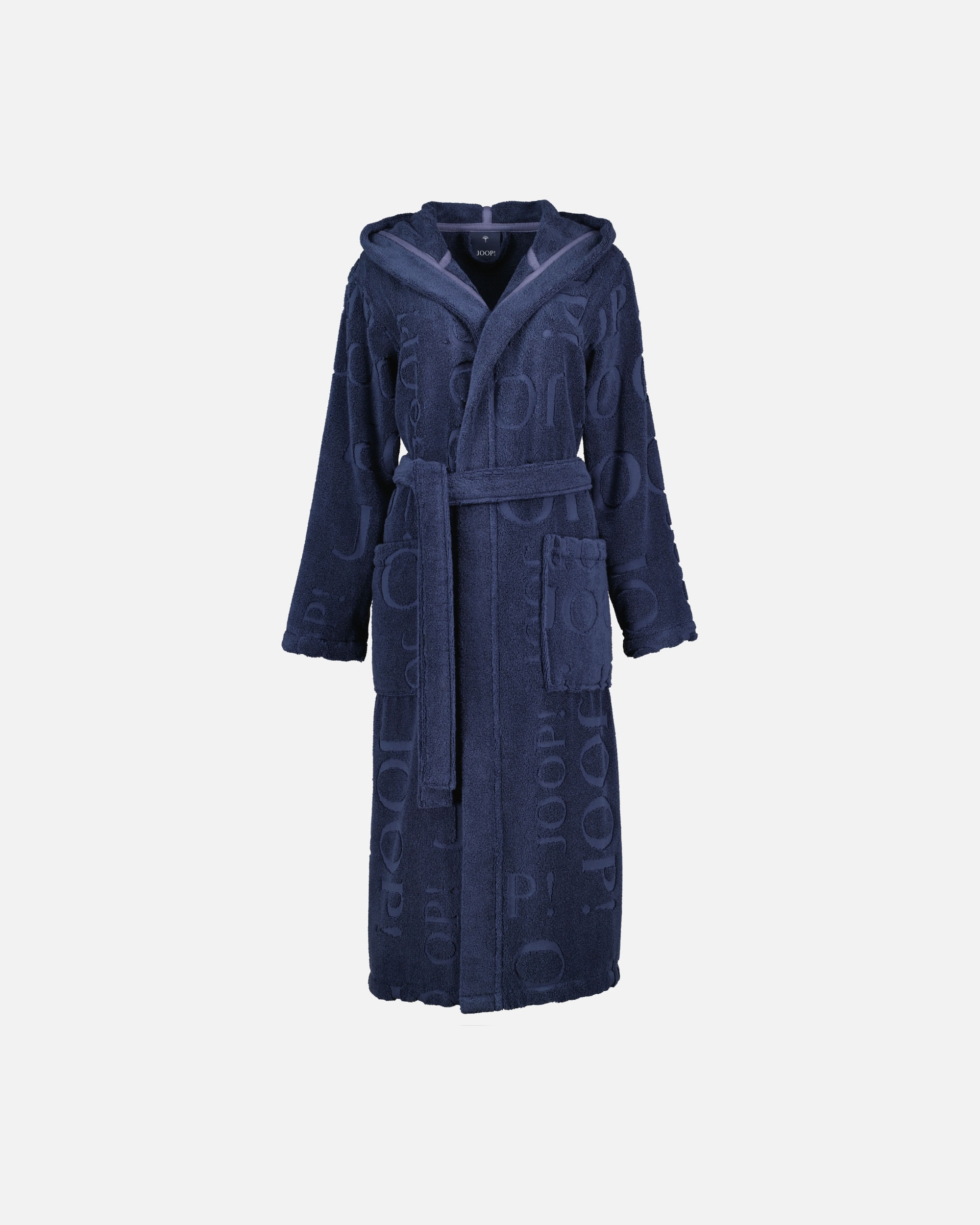 Bademantel für Unisex JOOP! JOOP! Bademäntel Damen Kapuze 1663 blau - 175 1 Stück