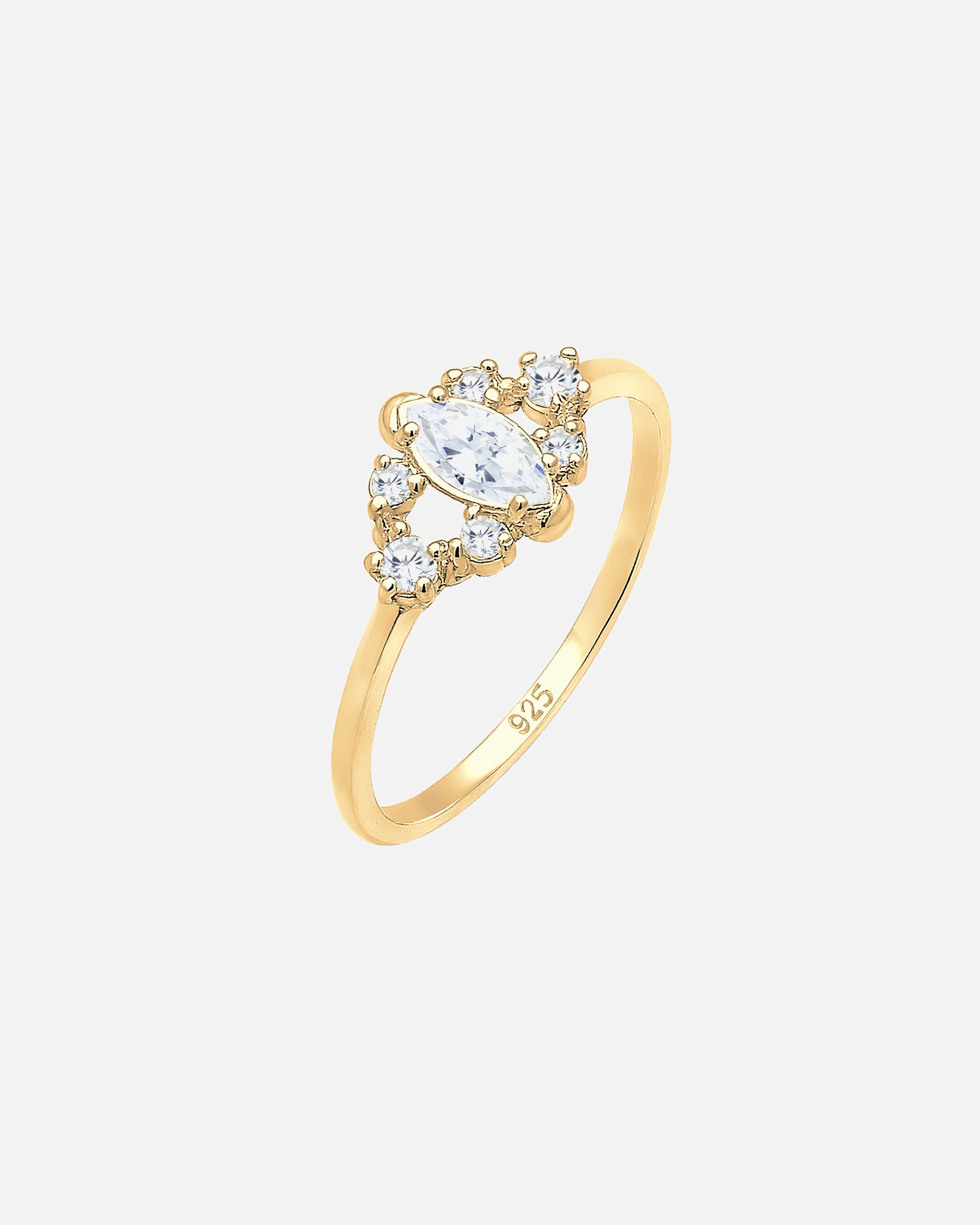 Ring für Weiblich Elli Valentin Floral Zirkonia Kristalle 925er Silber 54