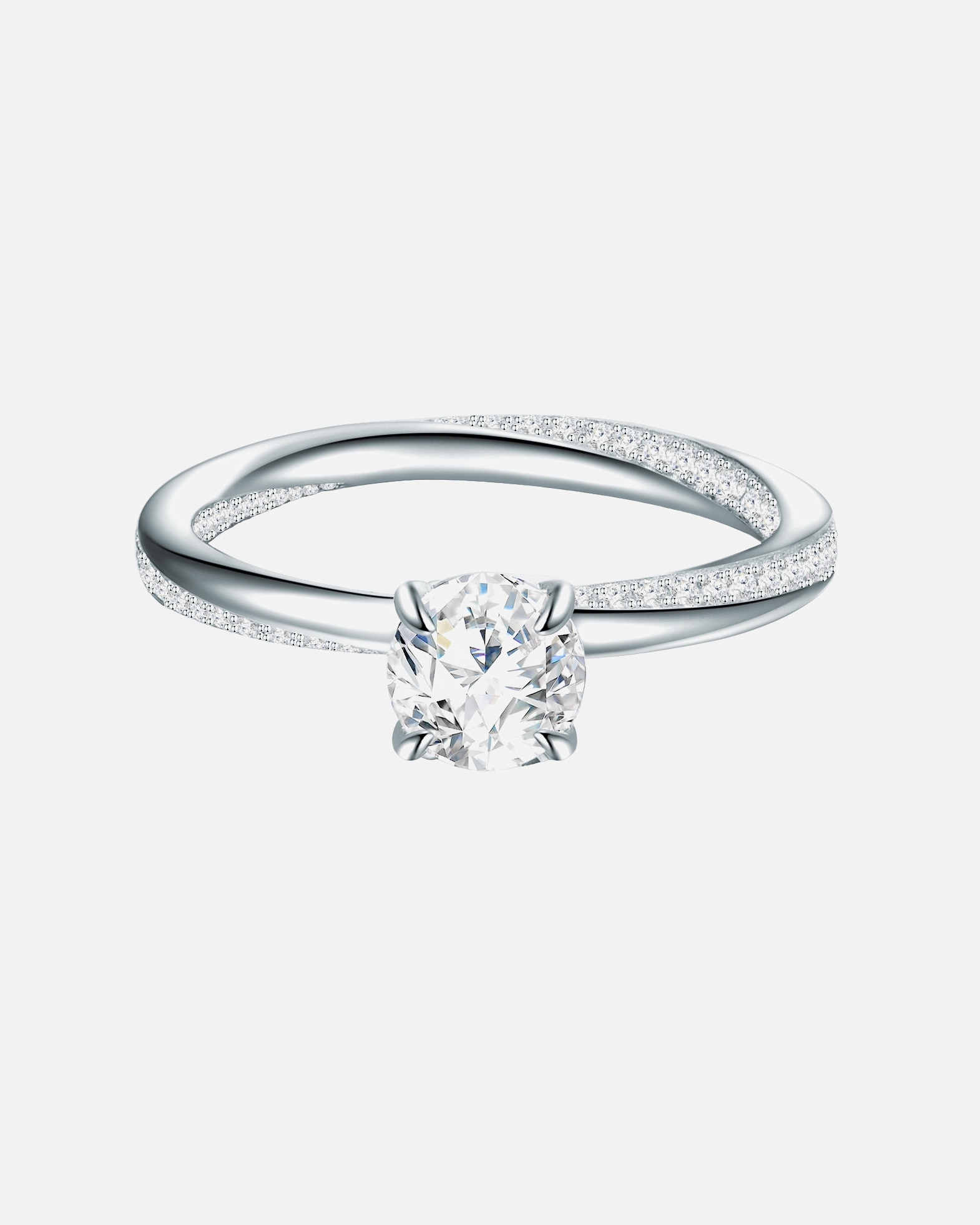 Ring für Weiblich Trilani Ring aus Sterling Silber in silber mit Zirkonia 56