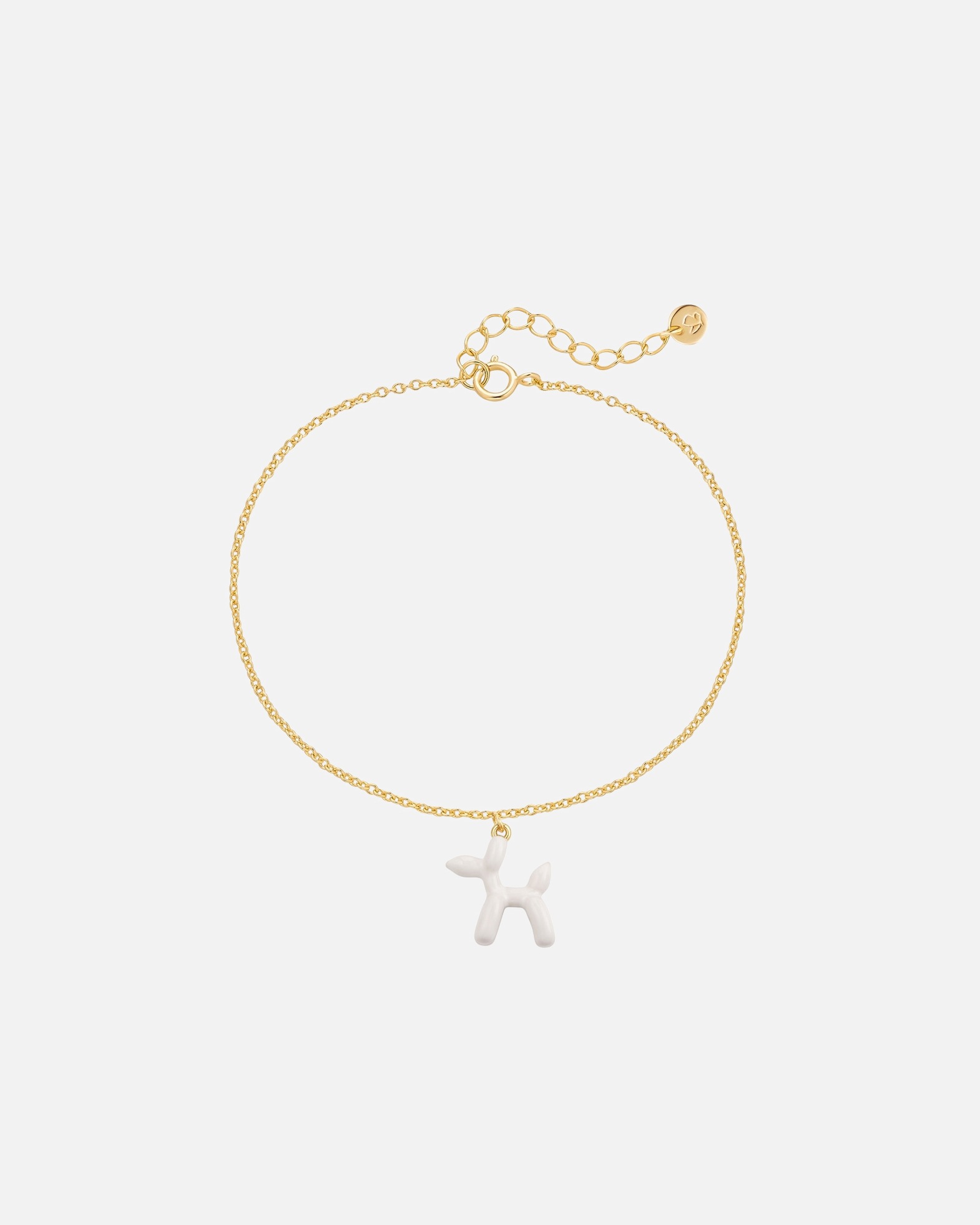 Armband für Weiblich Glanzstücke München Armband Ballon-Hund aus Sterling Silber in Gelbgold 17,0 cm Basislänge + 3,0 cm Verlängerung
