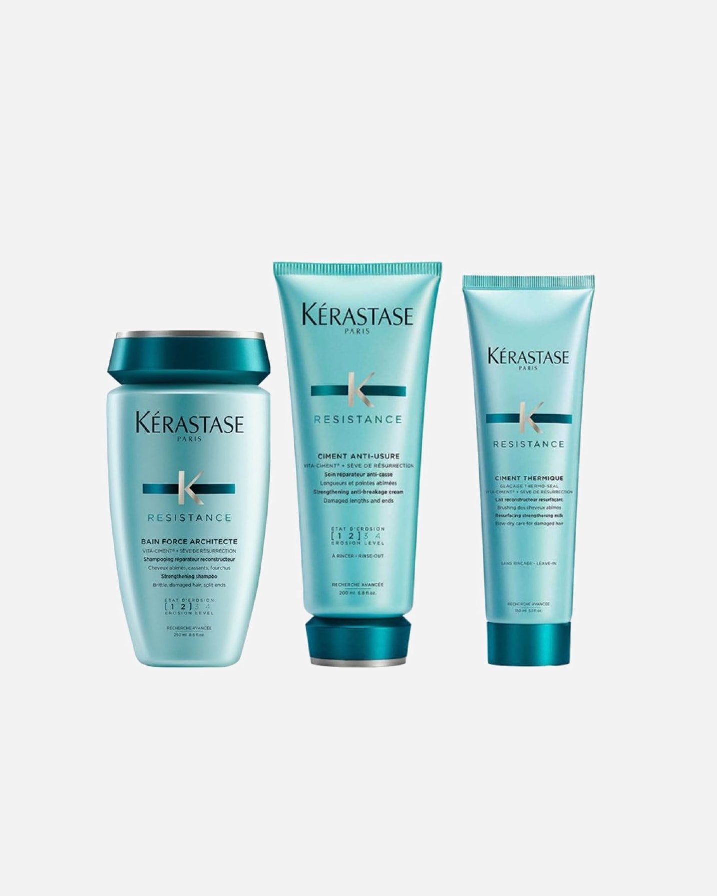 Haarpflegeset für Weiblich Kérastase Resistance ARCHITECTE 3er Set (Bain / Anti-Usure / Ciment Thermique) 1 Stück