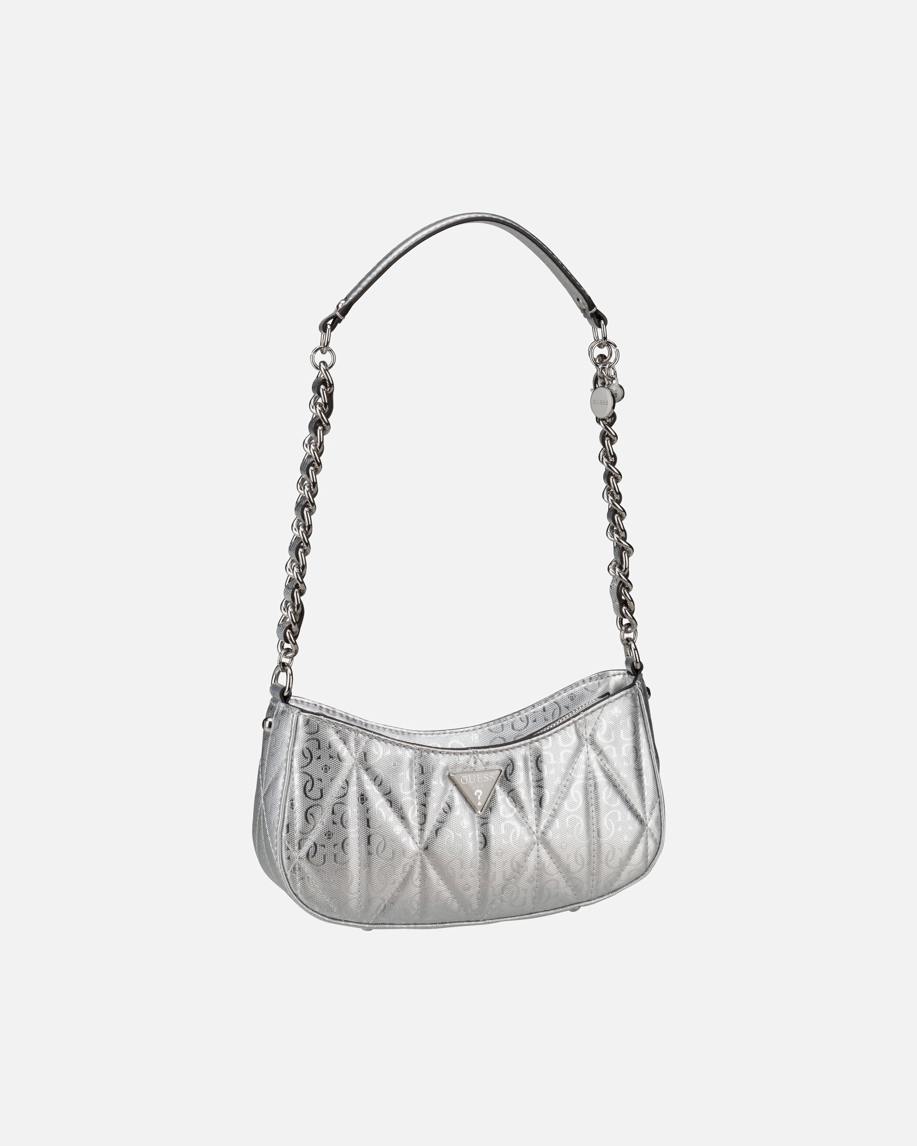 Handtasche für Weiblich GUESS Handtasche Aldina Top Zip SHB Silver