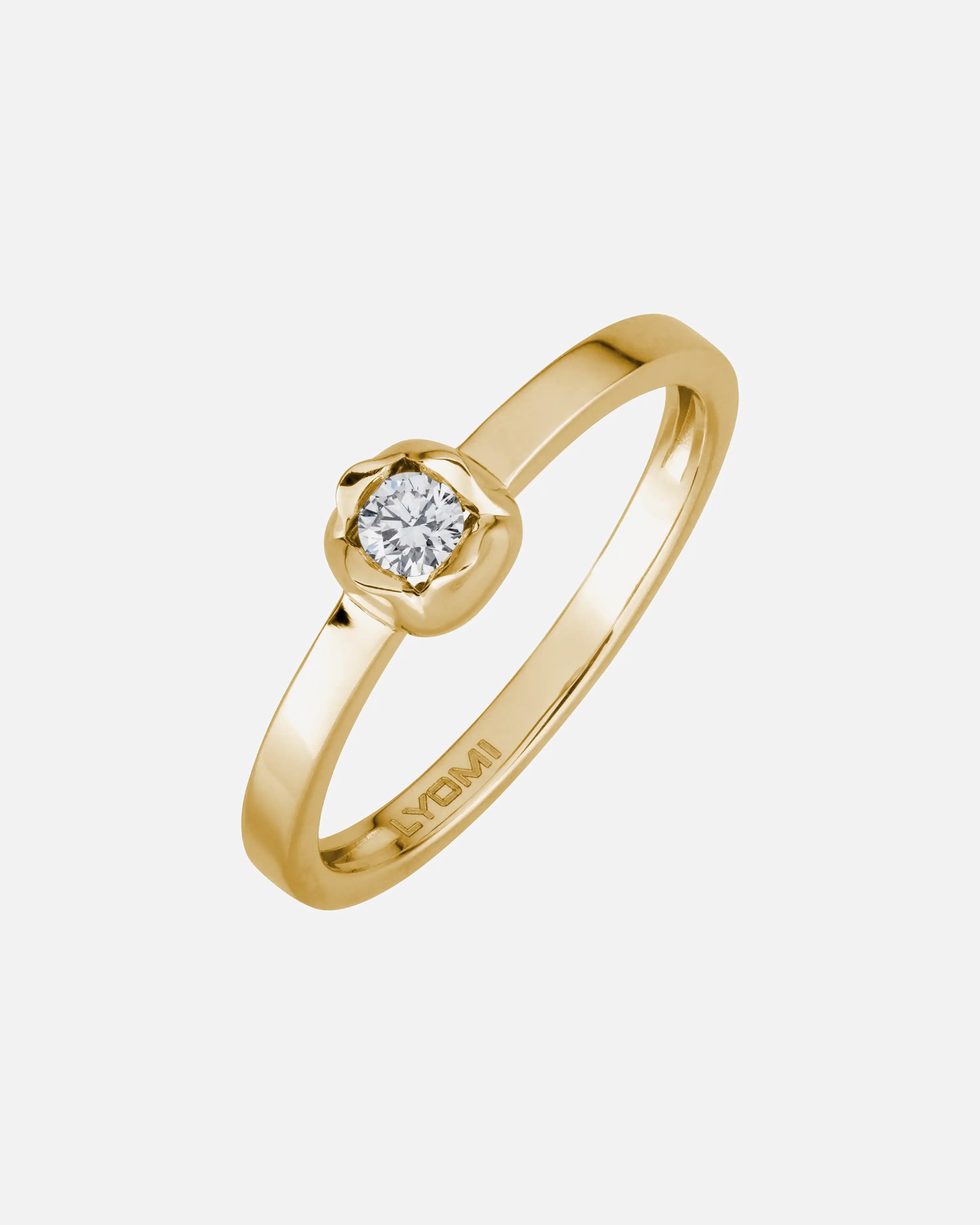 Ring für Weiblich Lyomi Default Brand Line Ring 585/- Gold Diamant Lab Grown weiß 0,10ct. 054 (17,2)