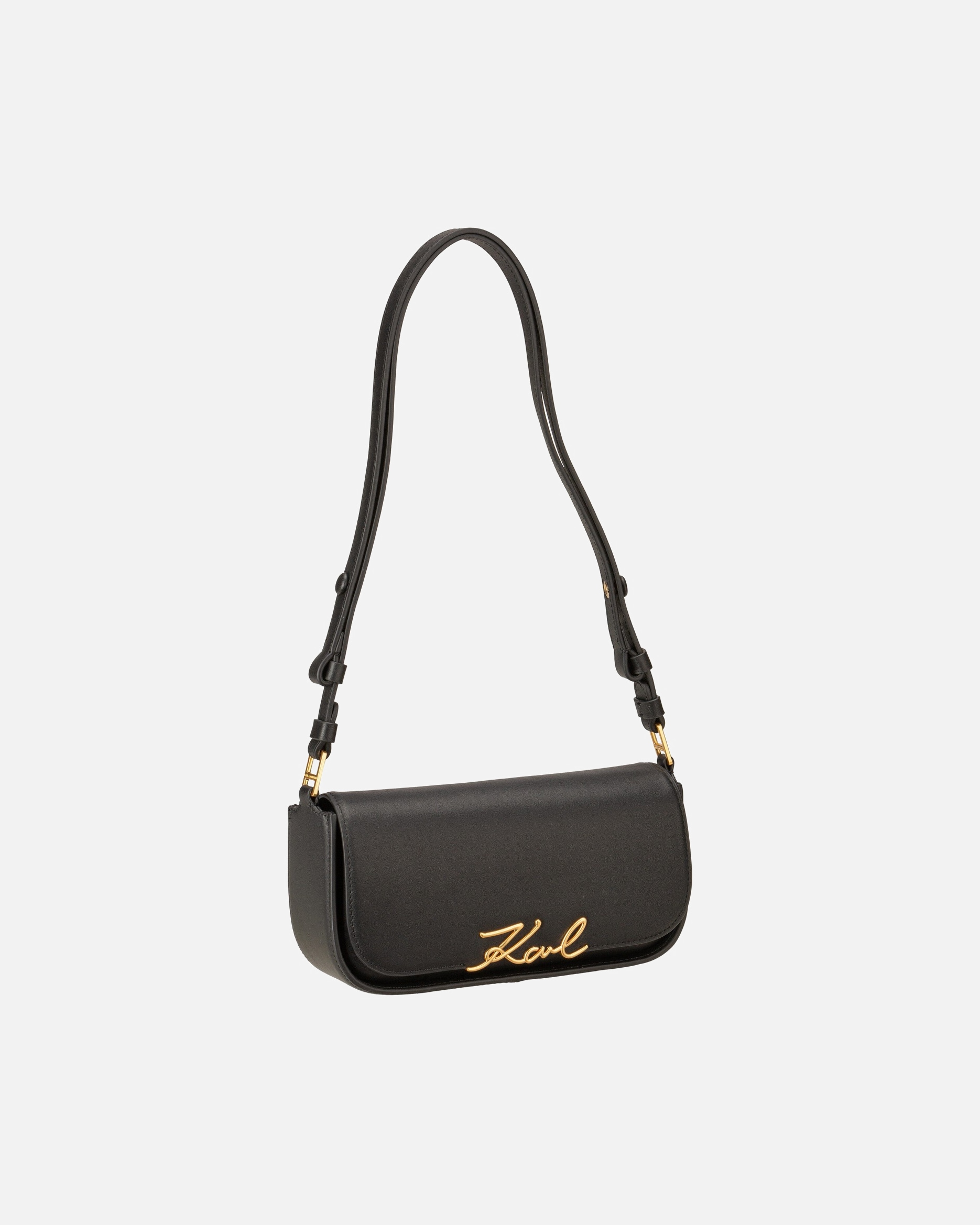 Handtasche für Weiblich Karl Lagerfeld Handtasche K/Signature Crossbody Black-Vibration Gold