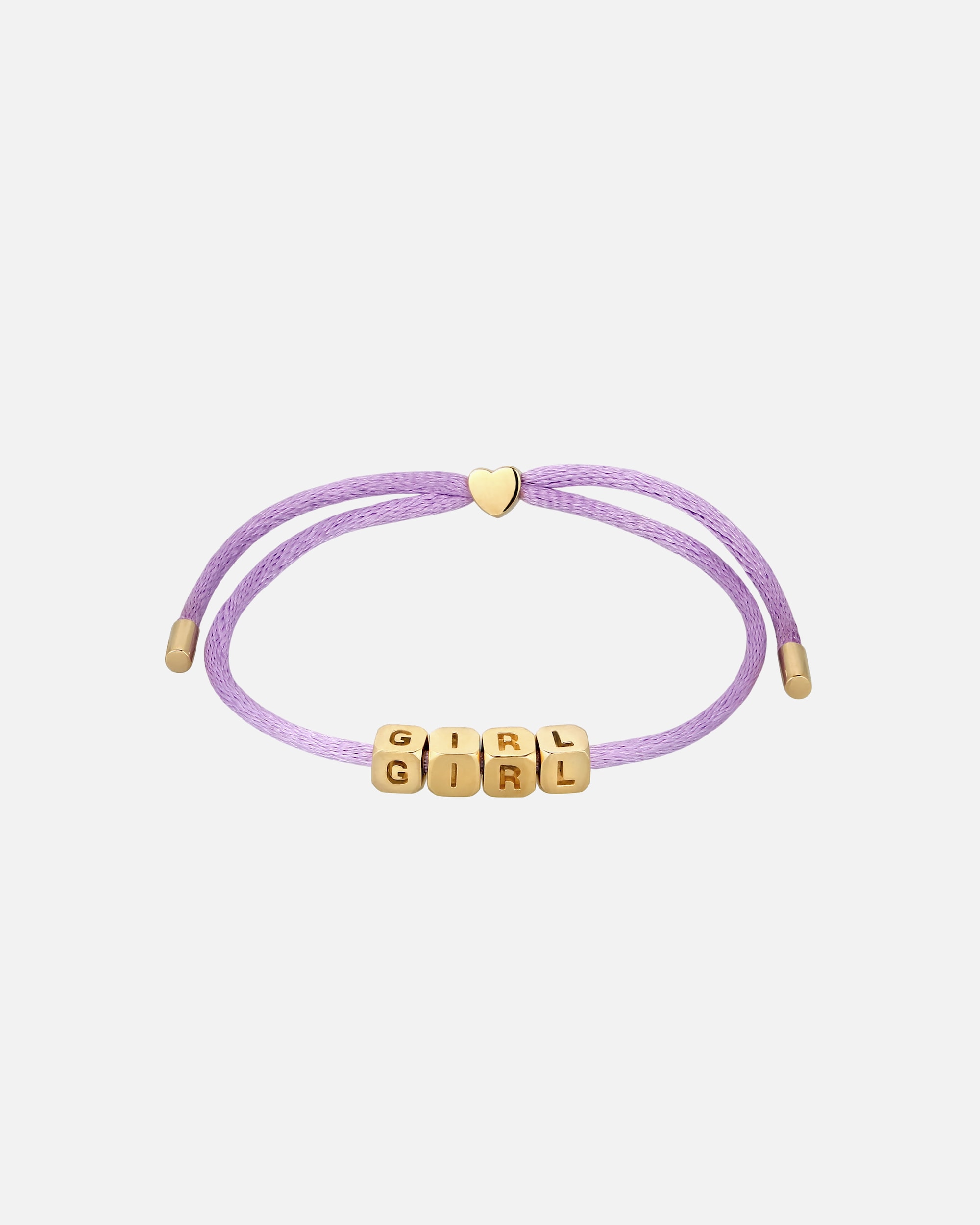 Armband für Weiblich Elli Satin Lettering Herz 925 Sterling Silver goldplated Violett