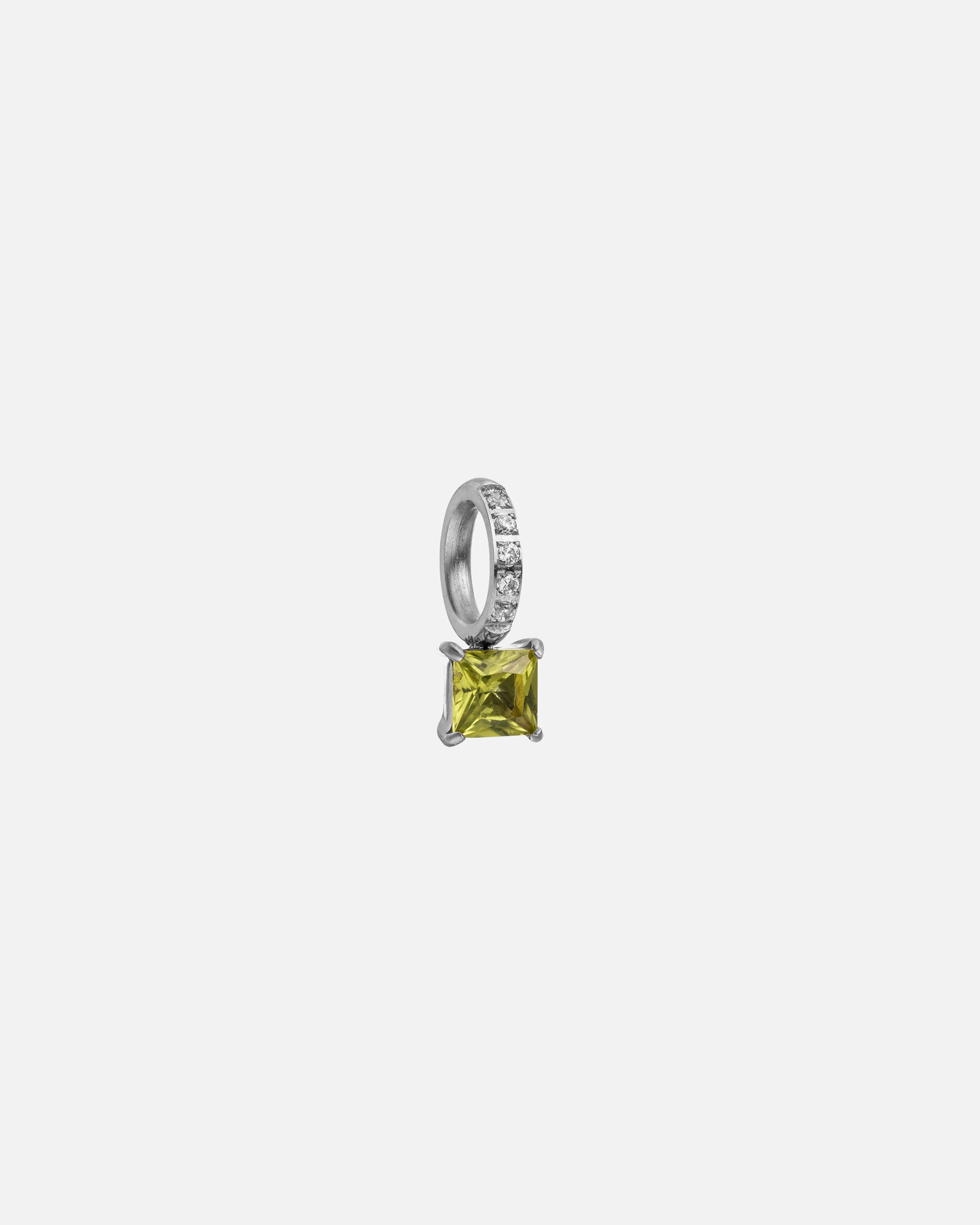 Schmuckanhänger für Unisex Purelei Geburtsstein August Peridot Charm 100% Edelstahl Silber