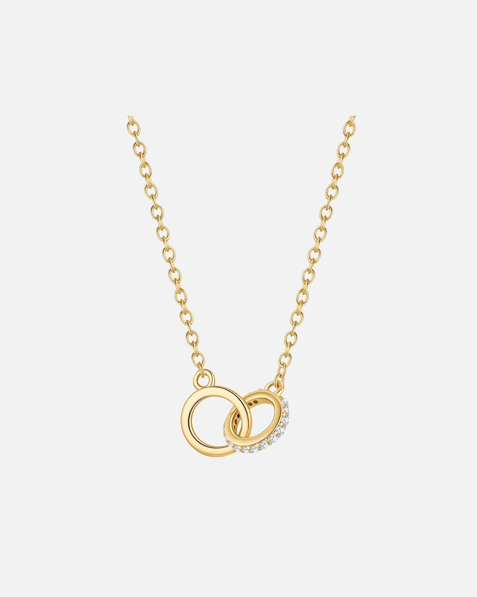 Halskette für Weiblich Glanzstücke München Halskette aus Sterling Silber in gelbgold mit Zirkonia 40,0 cm Basiskette + 5,0 cm Verlängerung