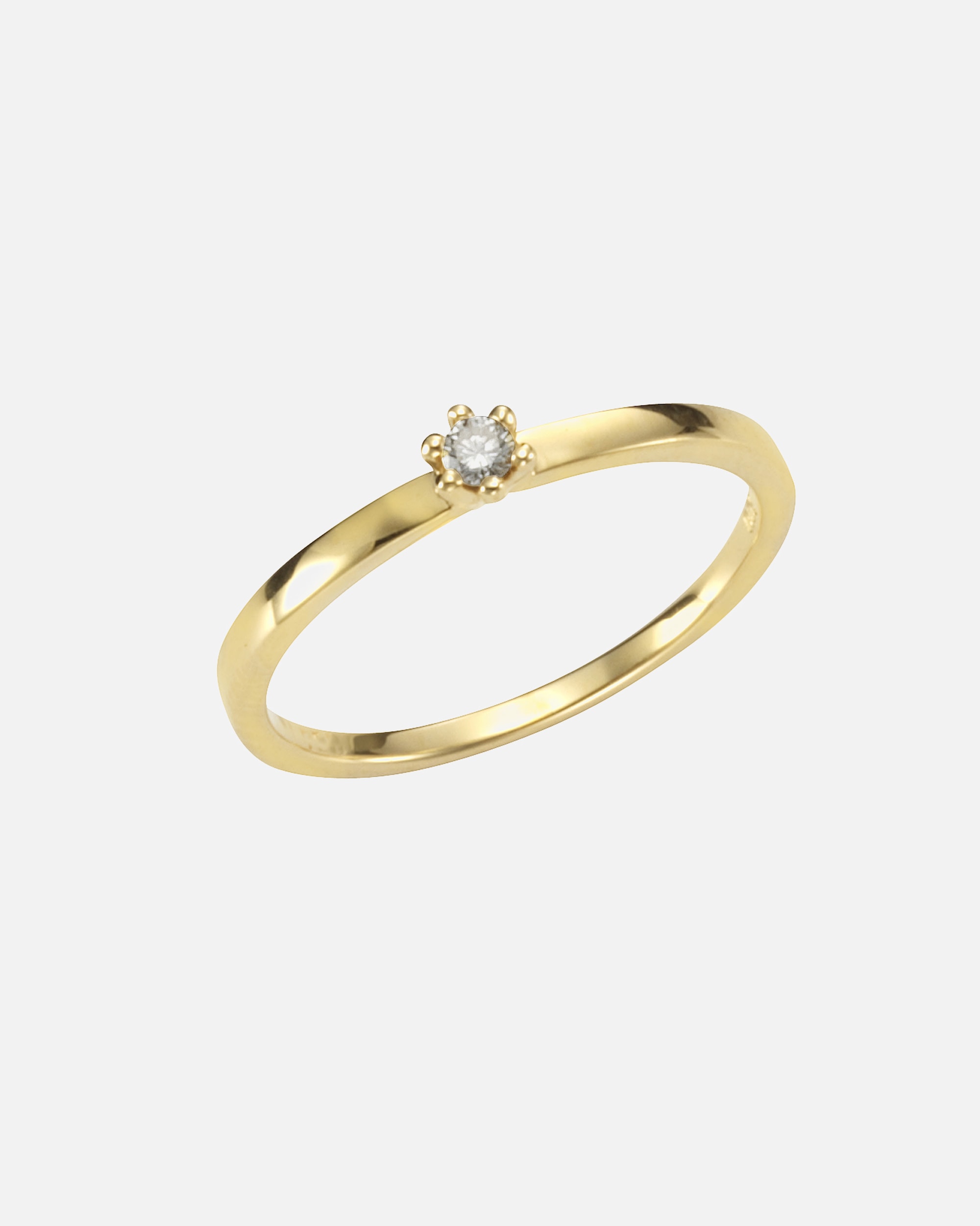 Ring für Weiblich Orolino Ring 585/- Gold Brillant weiß 0,05ct. 052 (16,6)