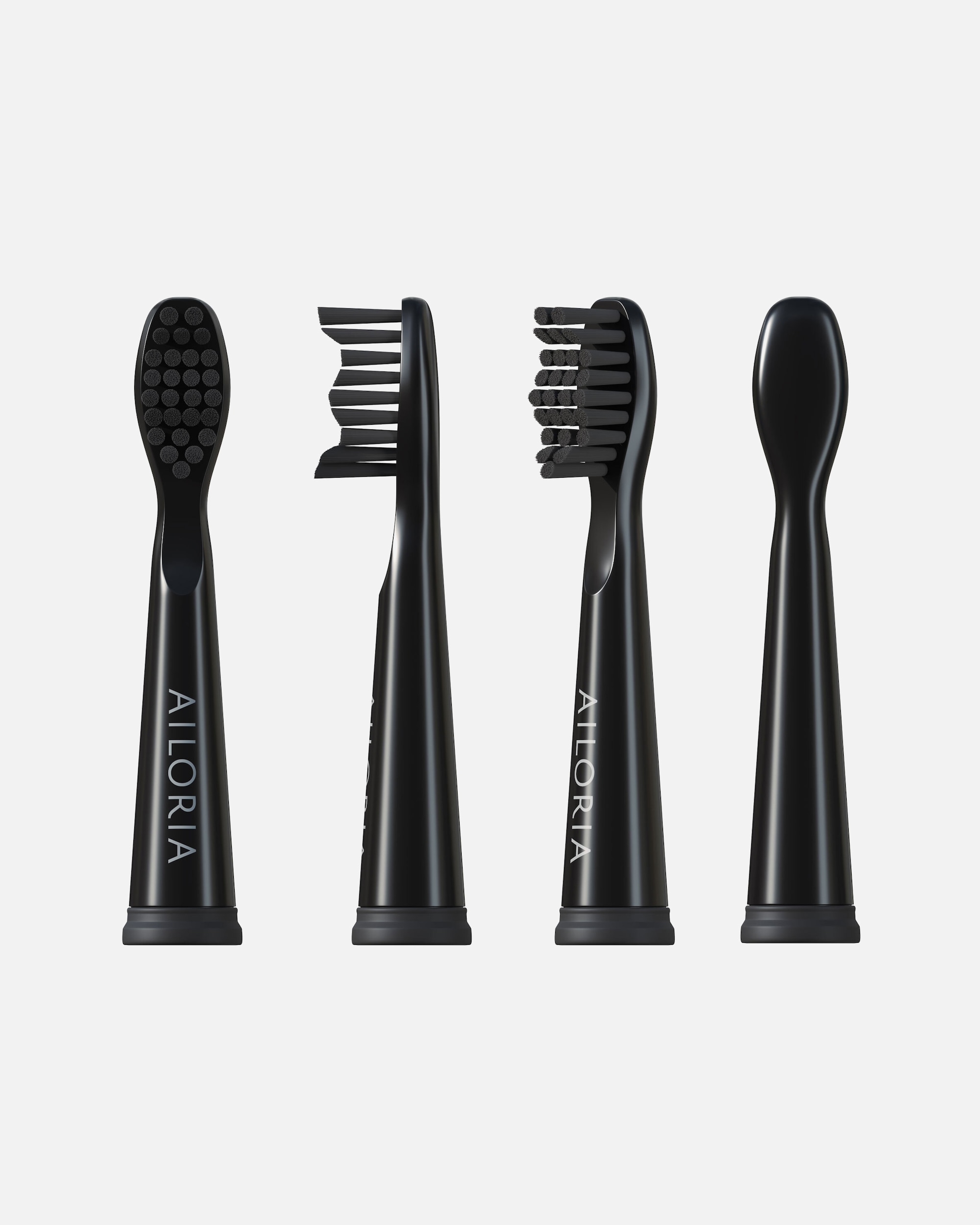 Elektrische Zahnbürste für Unisex FLASH TRAVEL Ersatzbürstenköpfe 6er Set schwarz / schwarz