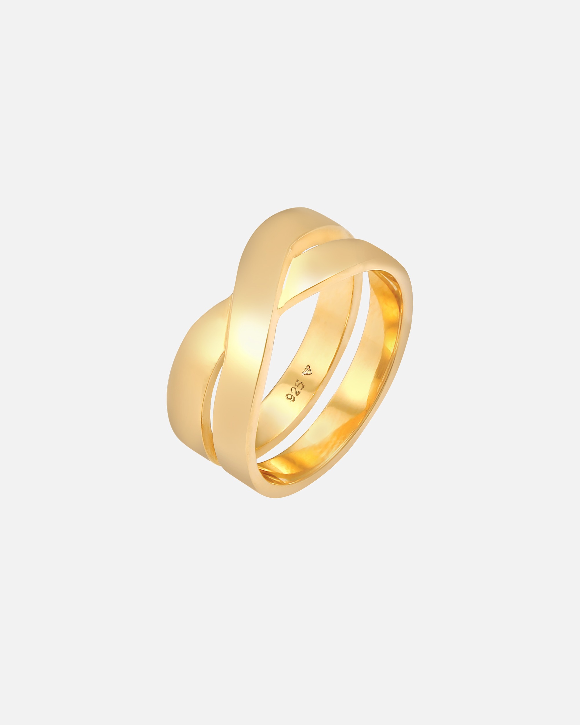 Ring für Männlich KUZZOI Herren Bandring Überkreuz Look 925 Silber 62