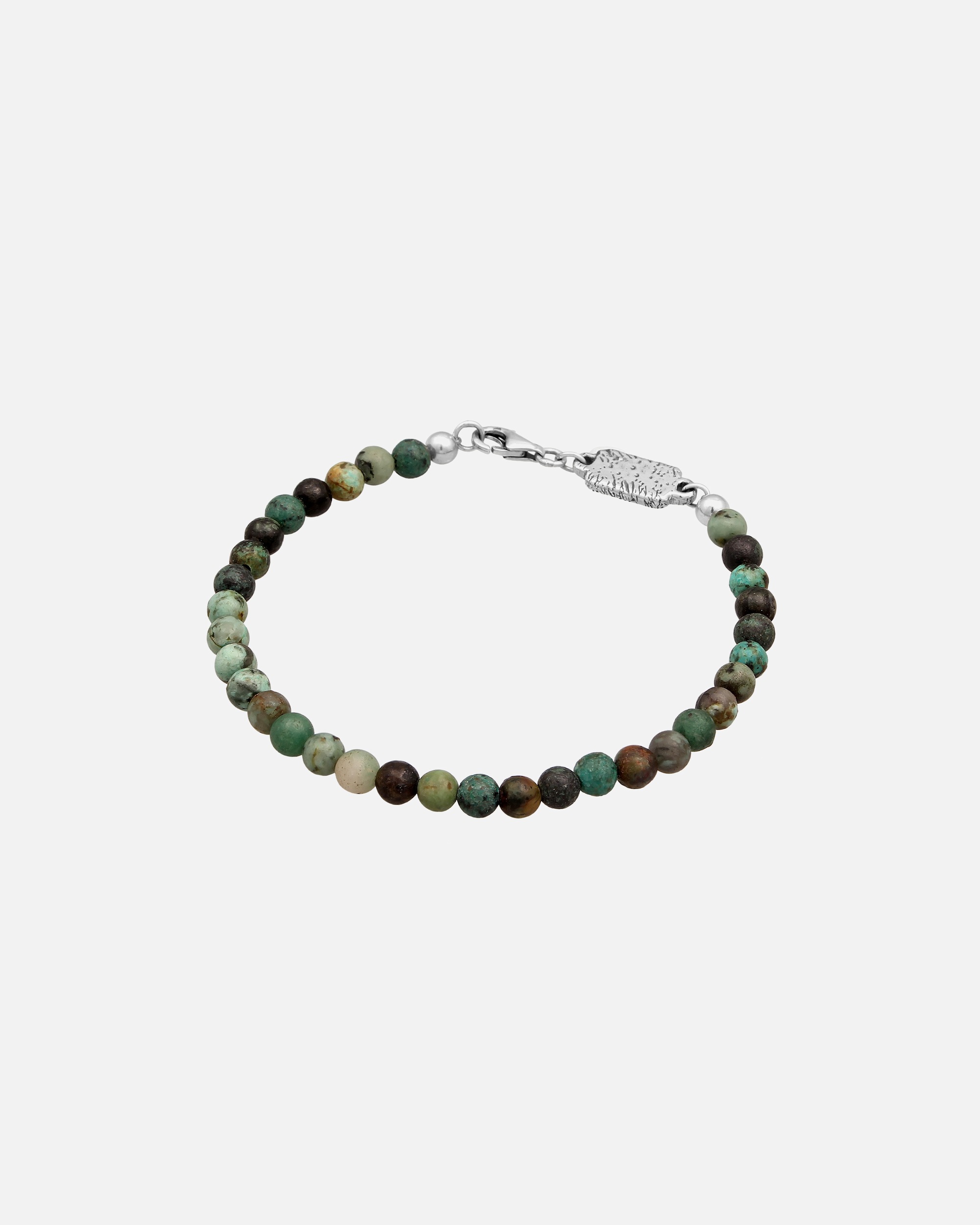 Armband für Männlich Haze & Glory Default Brand Line Afrikanischer Türkis Ozean Perlen 925 Silber 21