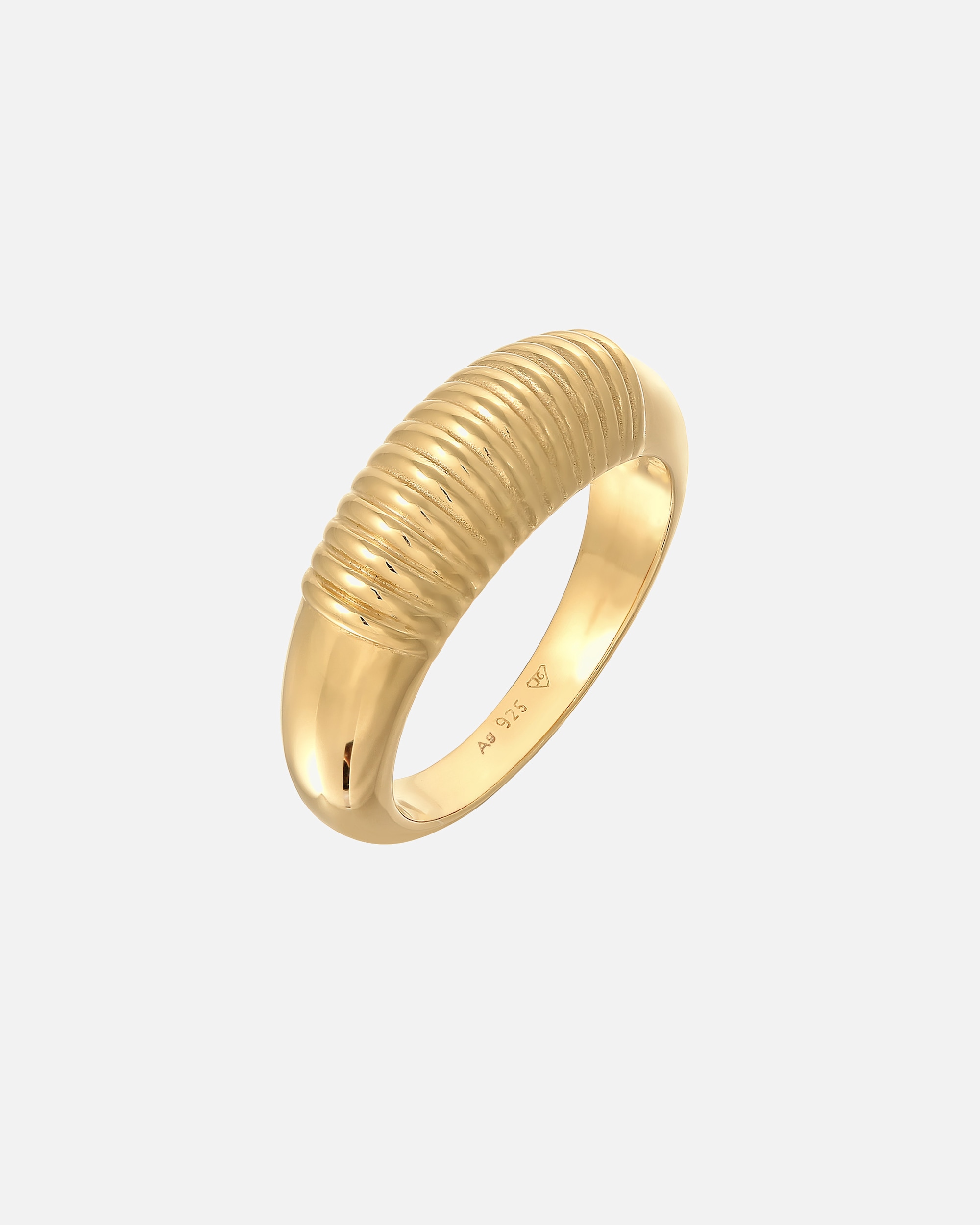 Ring für Weiblich Elli PREMIUM Bandring Chunky Riffel Design 925 Ring 52