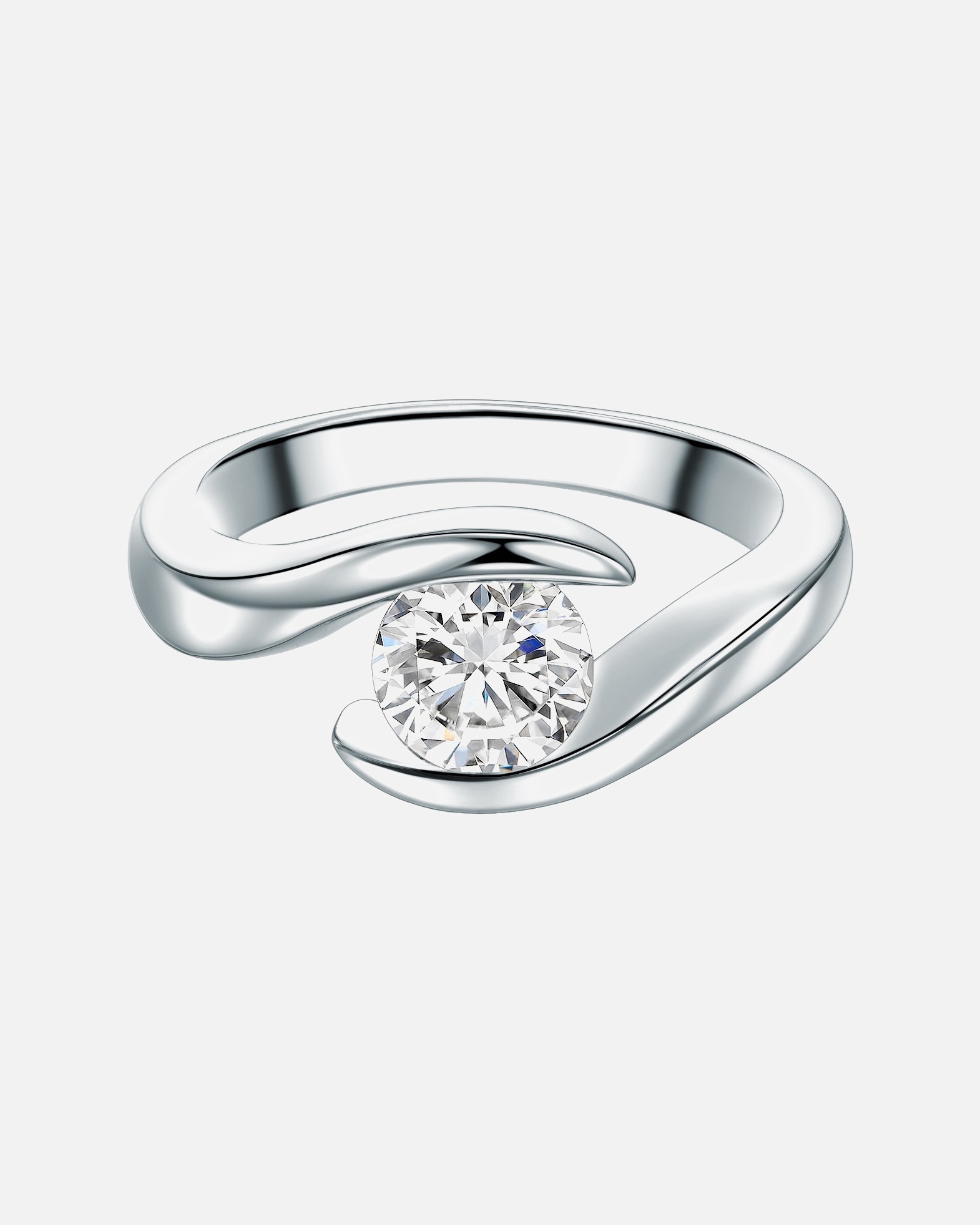 Ring für Weiblich Trilani Ring aus Sterling Silber in silber mit Zirkonia 49