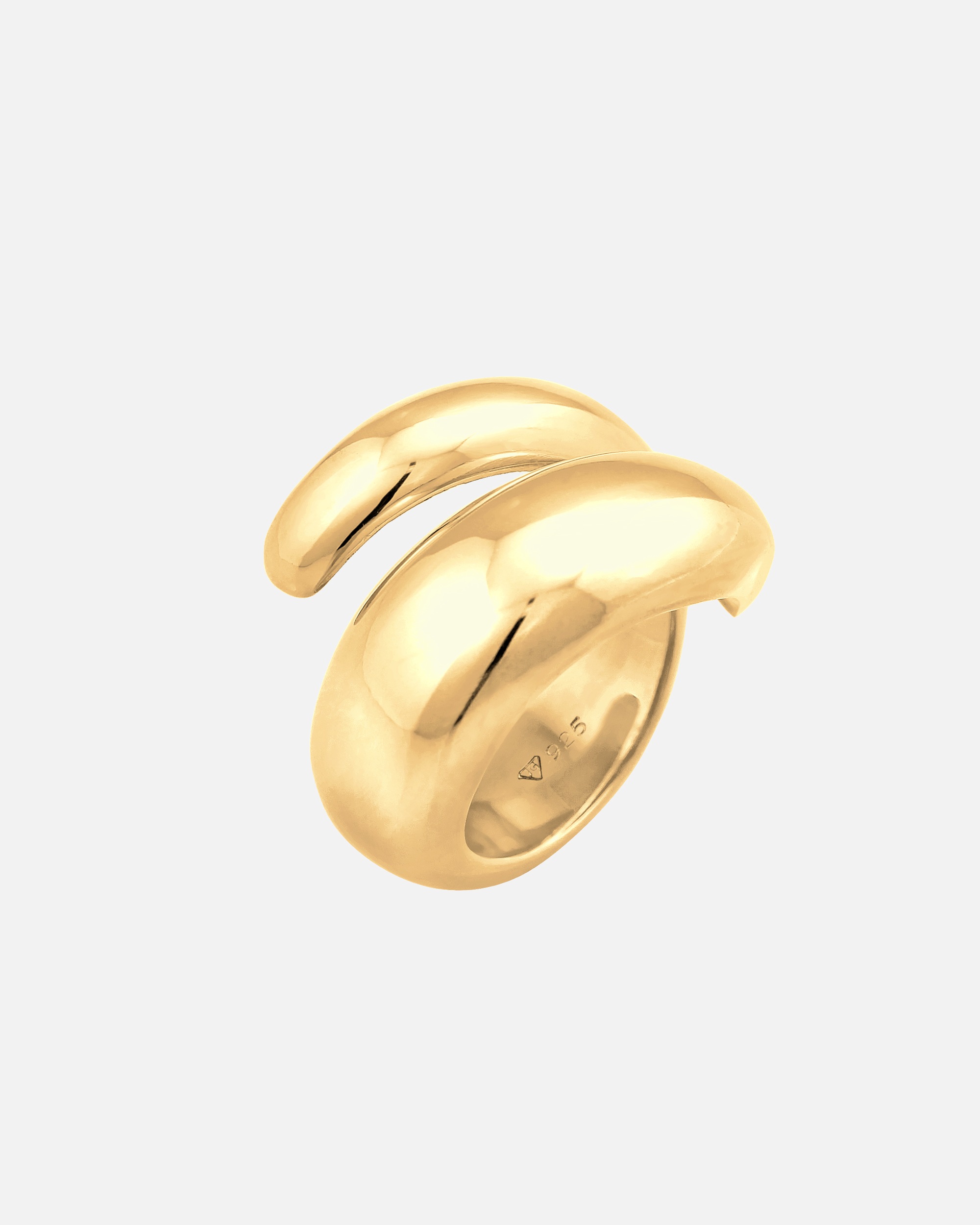 Ring für Weiblich Nenalina Wickelring Glänzend Modern Statement 925 Silber 60
