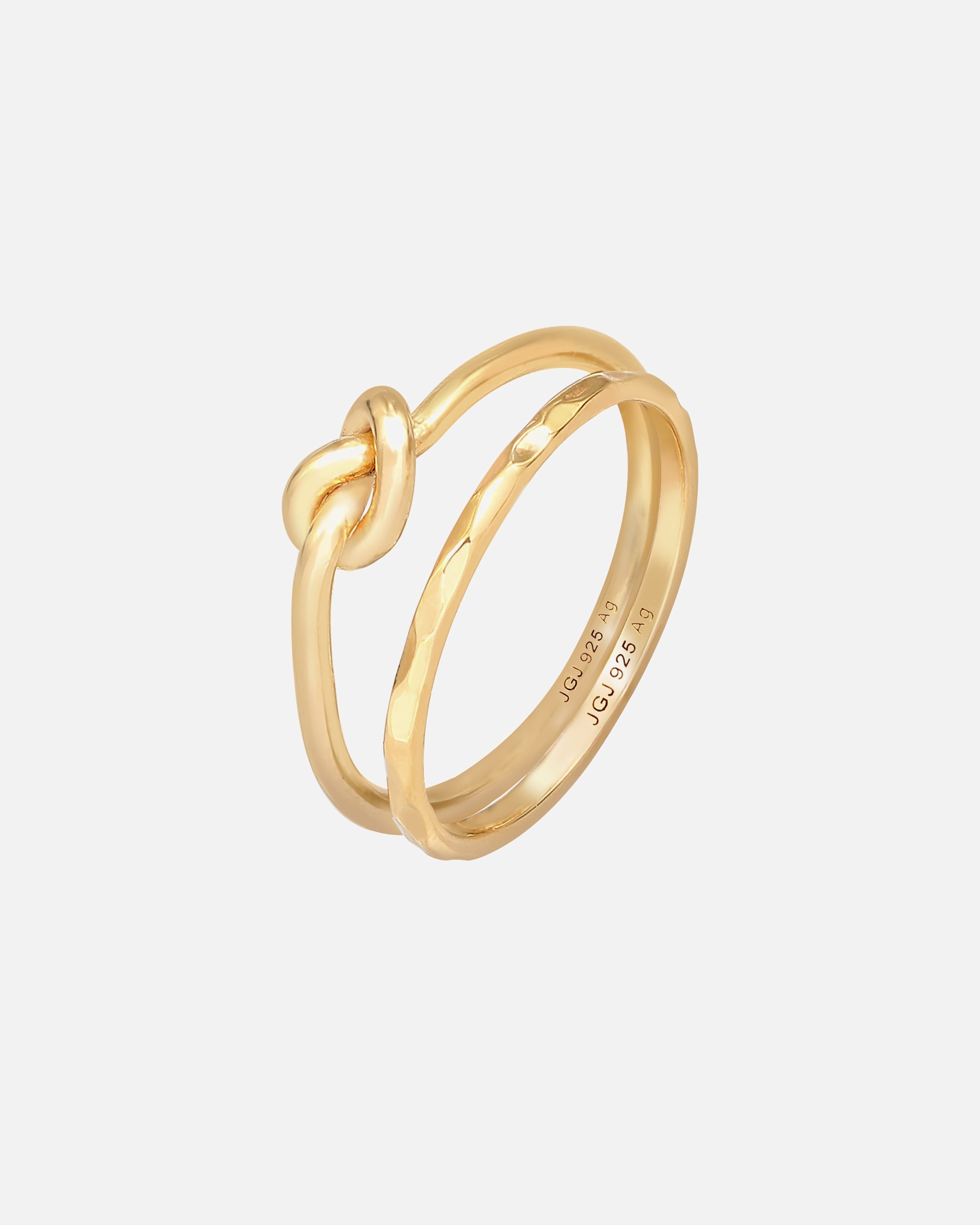 Ring für Weiblich Elli Knoten Verknotet Trend Basic 2er Set 925 Silber 52