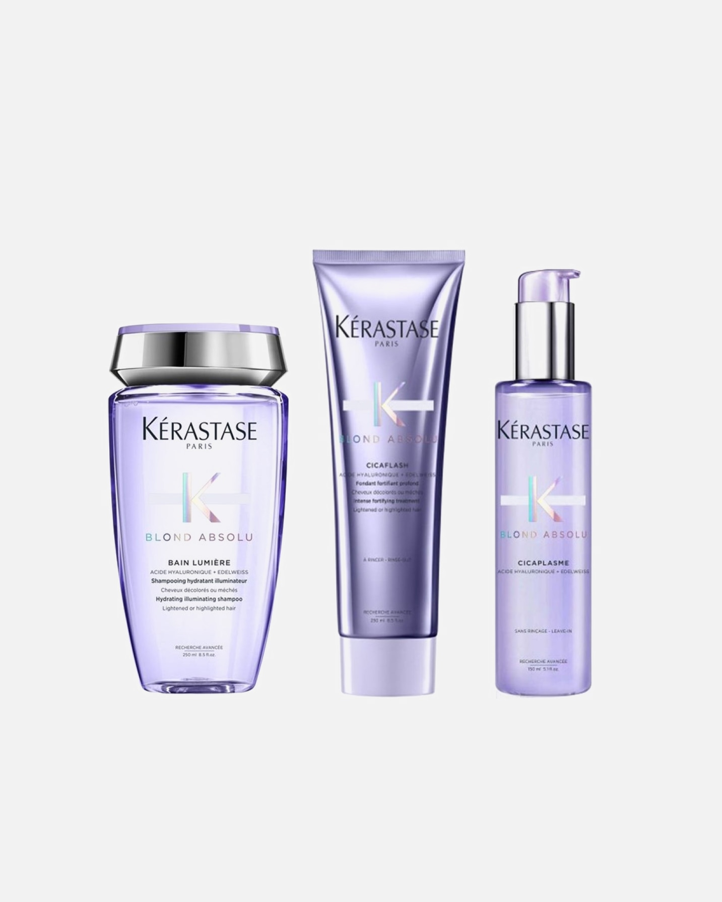 Haarpflegeset für Weiblich Kérastase Blond Absolu L 3er Set (Bain Lumière / Cicaflash / Cicaplasme) 1 Stück