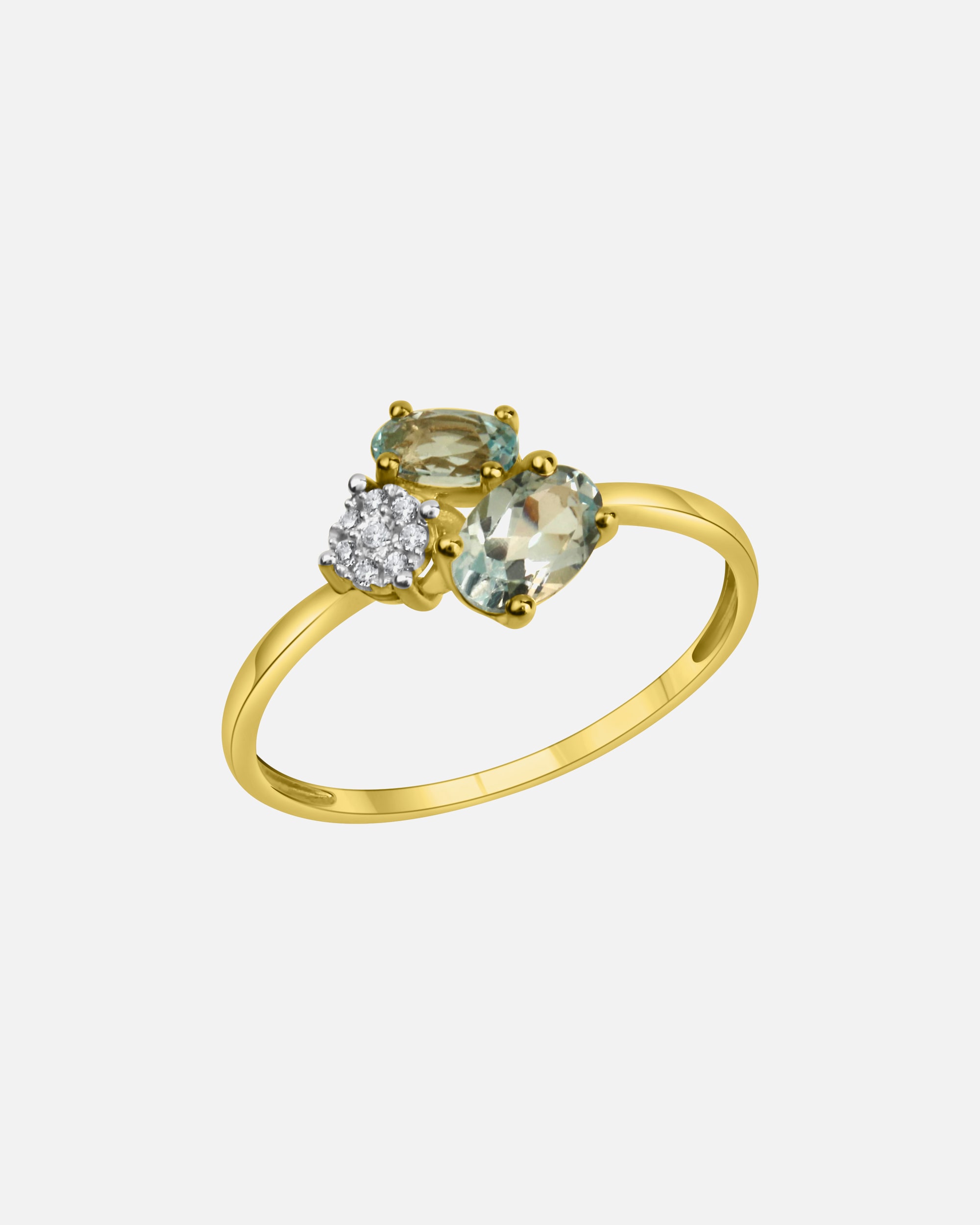 Ring für Weiblich Fascination by Ellen K. Ring 375/- Gold Blautopas beh. hellblau 060 (19,1)