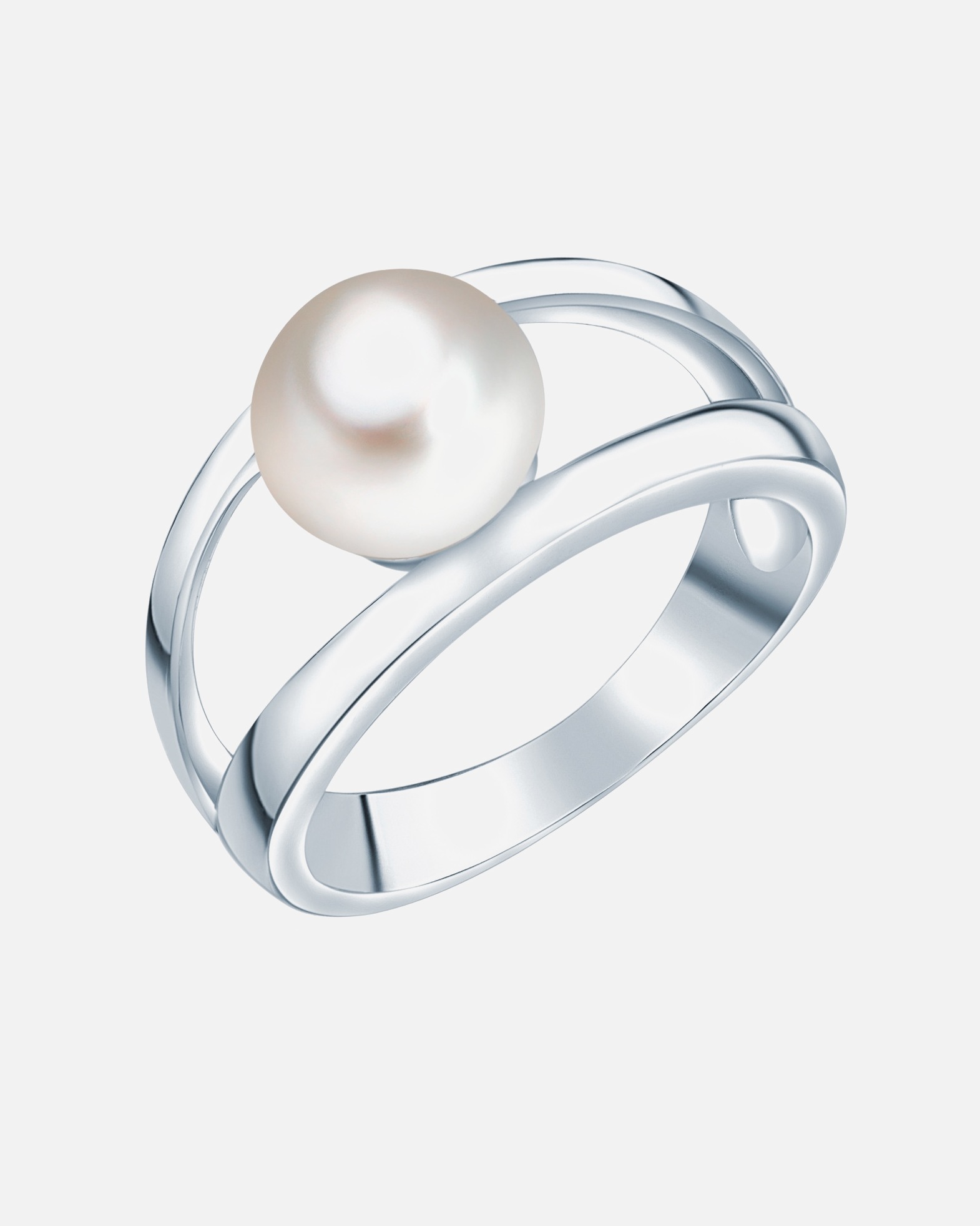 Ring für Weiblich Valero Pearls Perlen-Ring aus Sterling Silber in silber mit Süßwasser-Zuchtperle 56