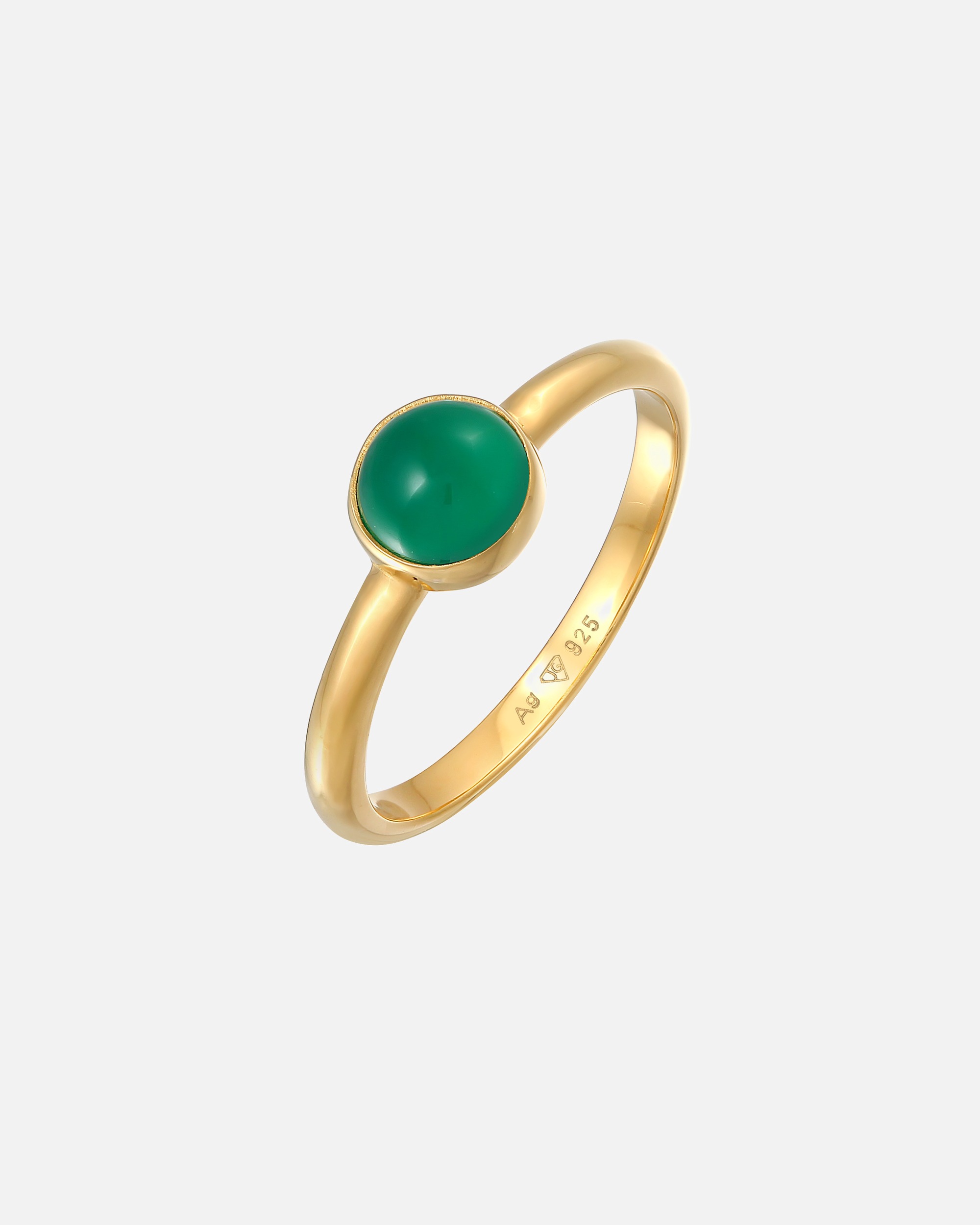 Ring für Weiblich Elli PREMIUM Achat Edelstein Solitär 925 Silber rhodiniert 58