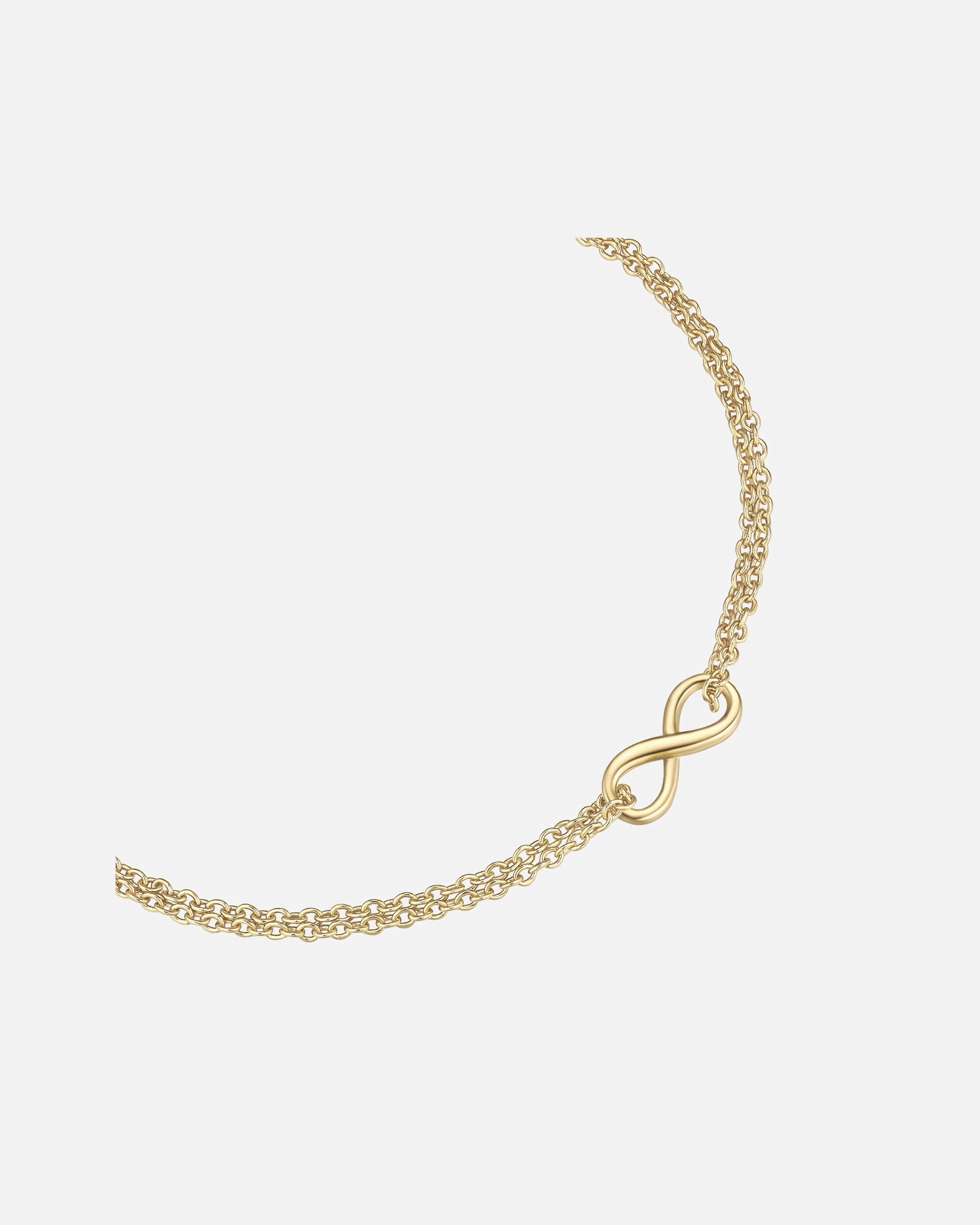 Armband für Weiblich Glanzstücke München Armband Infinity aus Sterling Silber in gelbgold 17,0 cm Basislänge + 3,0 cm Verlängerung