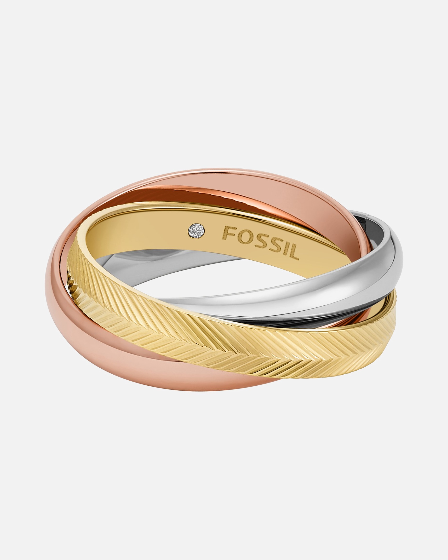 Ring für Weiblich Fossil Damenring Edelstahl 52