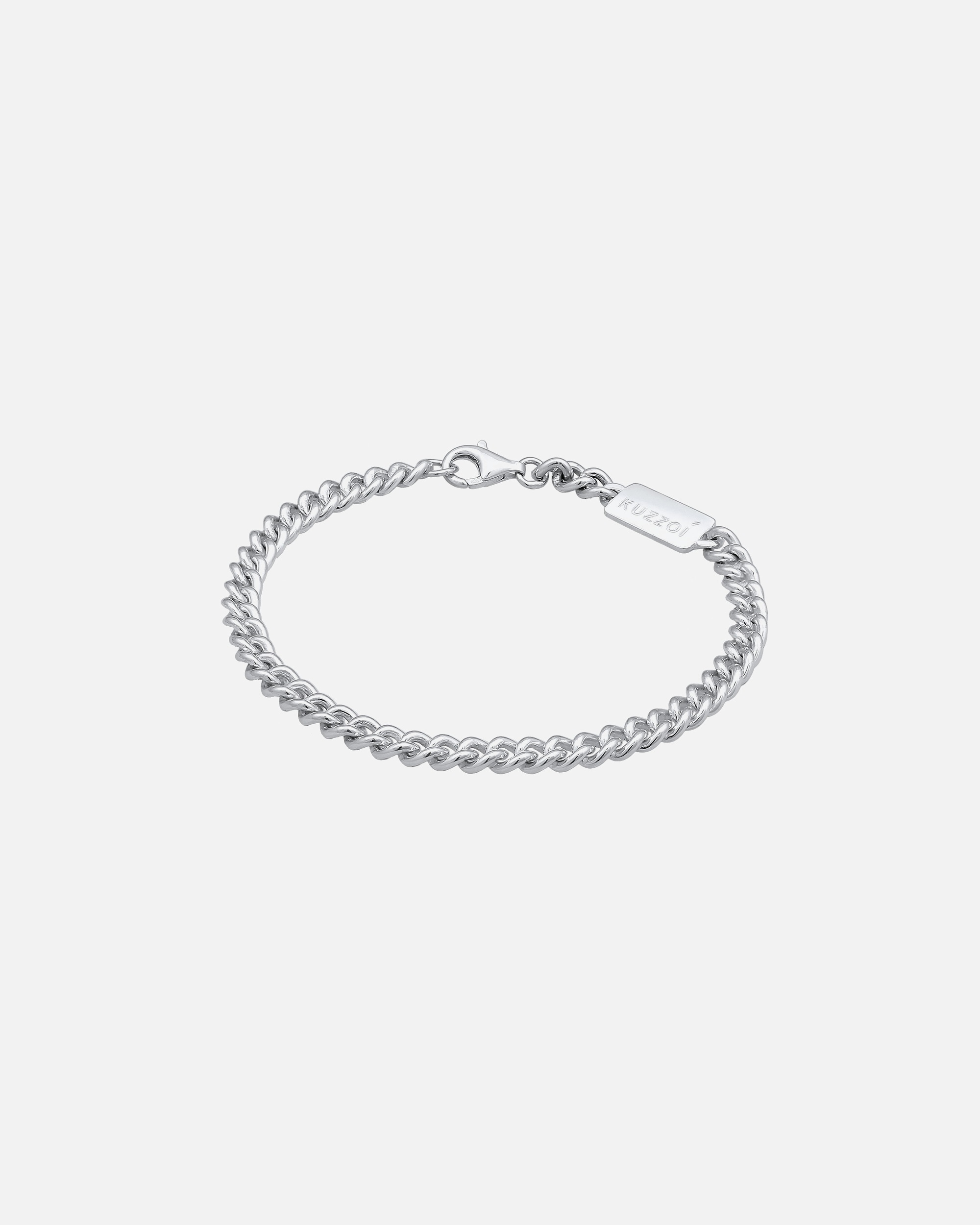 Armband für Männlich KUZZOI Herren Rundpanzer Massiv 925 Silber 1 Stück