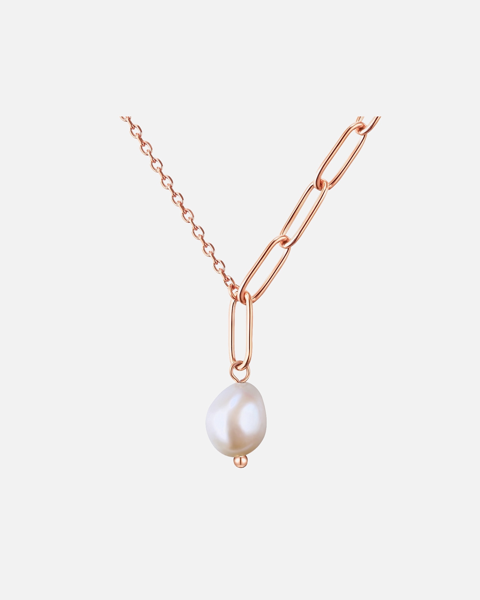 Halskette für Weiblich Valero Pearls Halskette aus Edelstahl in gelbgold mit Süßwasser-Zuchtperle 1 Stück