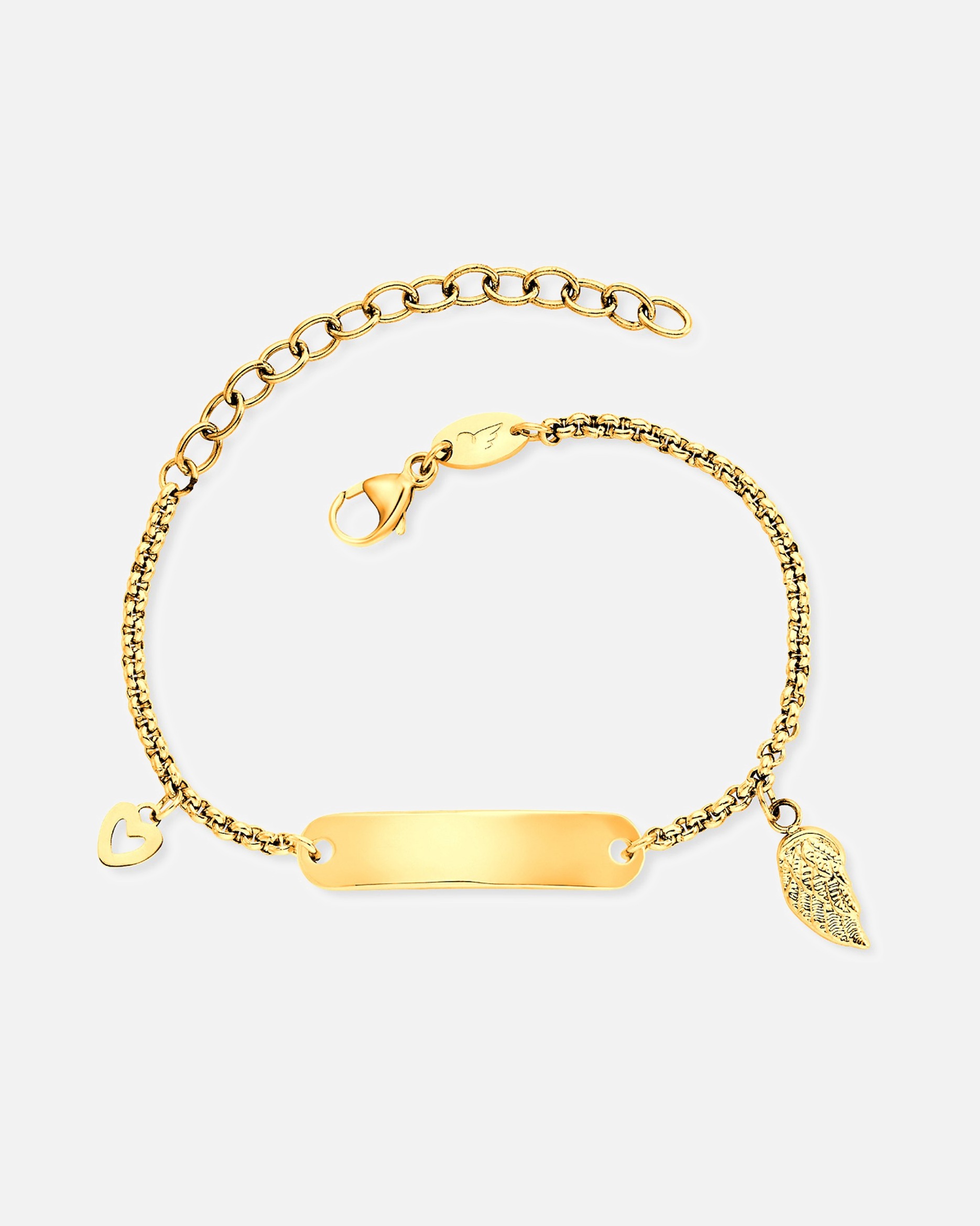 Armband für Weiblich Engelsrufer I.D.-Armband Edelstahl gelbgold