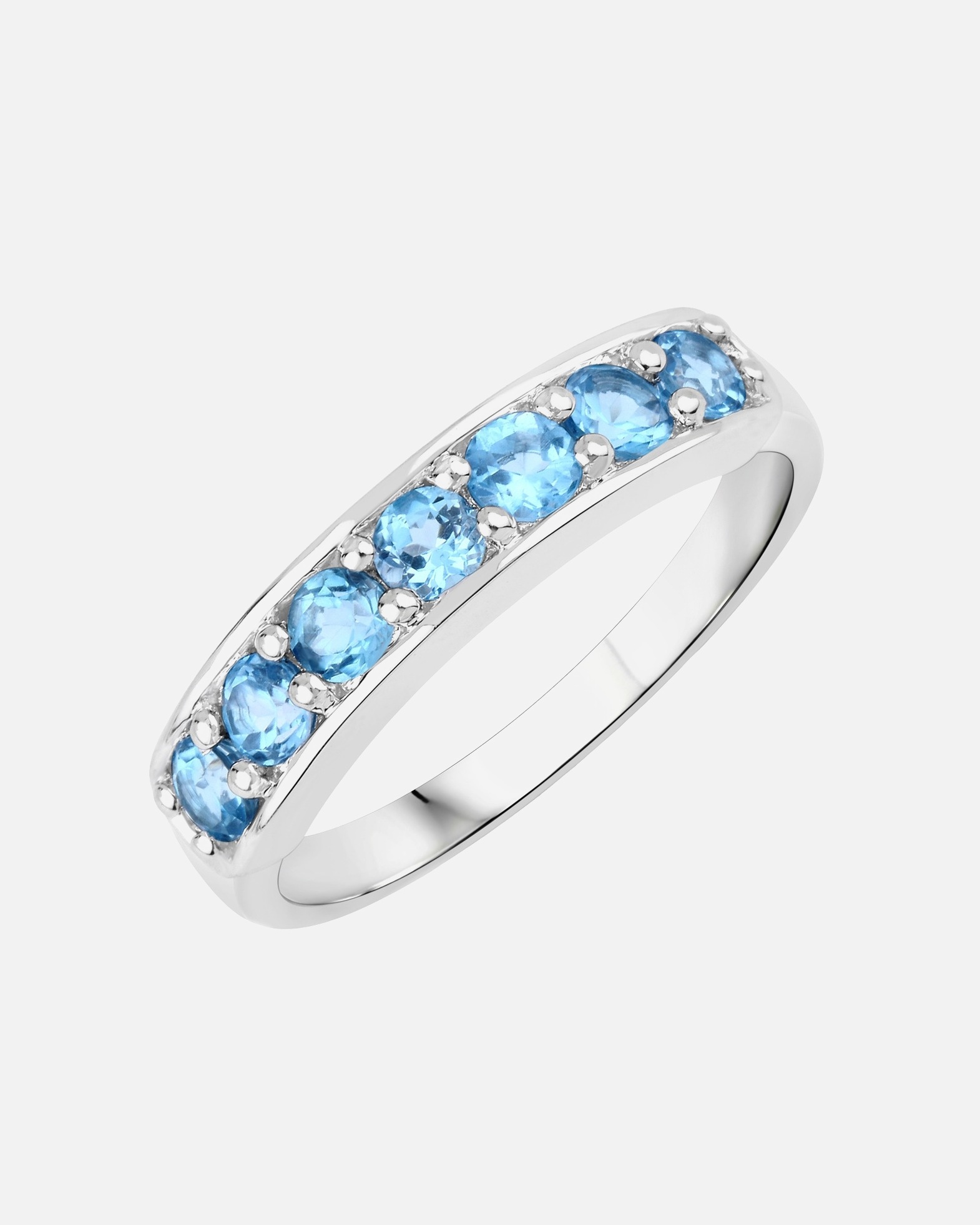 Ring für Weiblich Rafaela Donata Ring Sterling Silber Blautopas in Silber 52