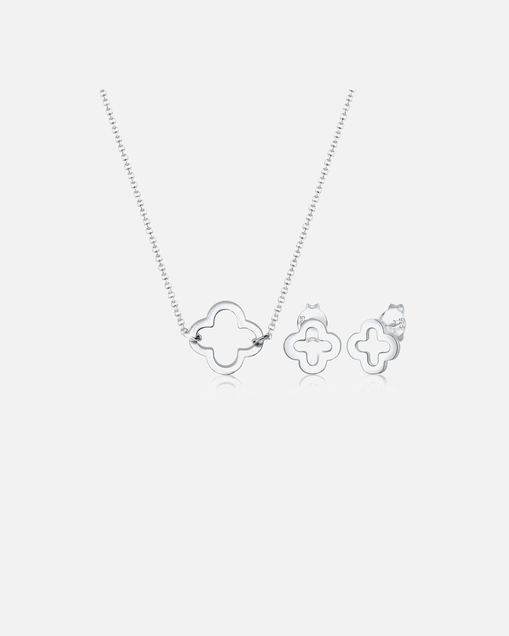 Schmuck für Weiblich Elli Kette Stecker Kleeblatt Glücksbringer 925 Silber 1 Stück